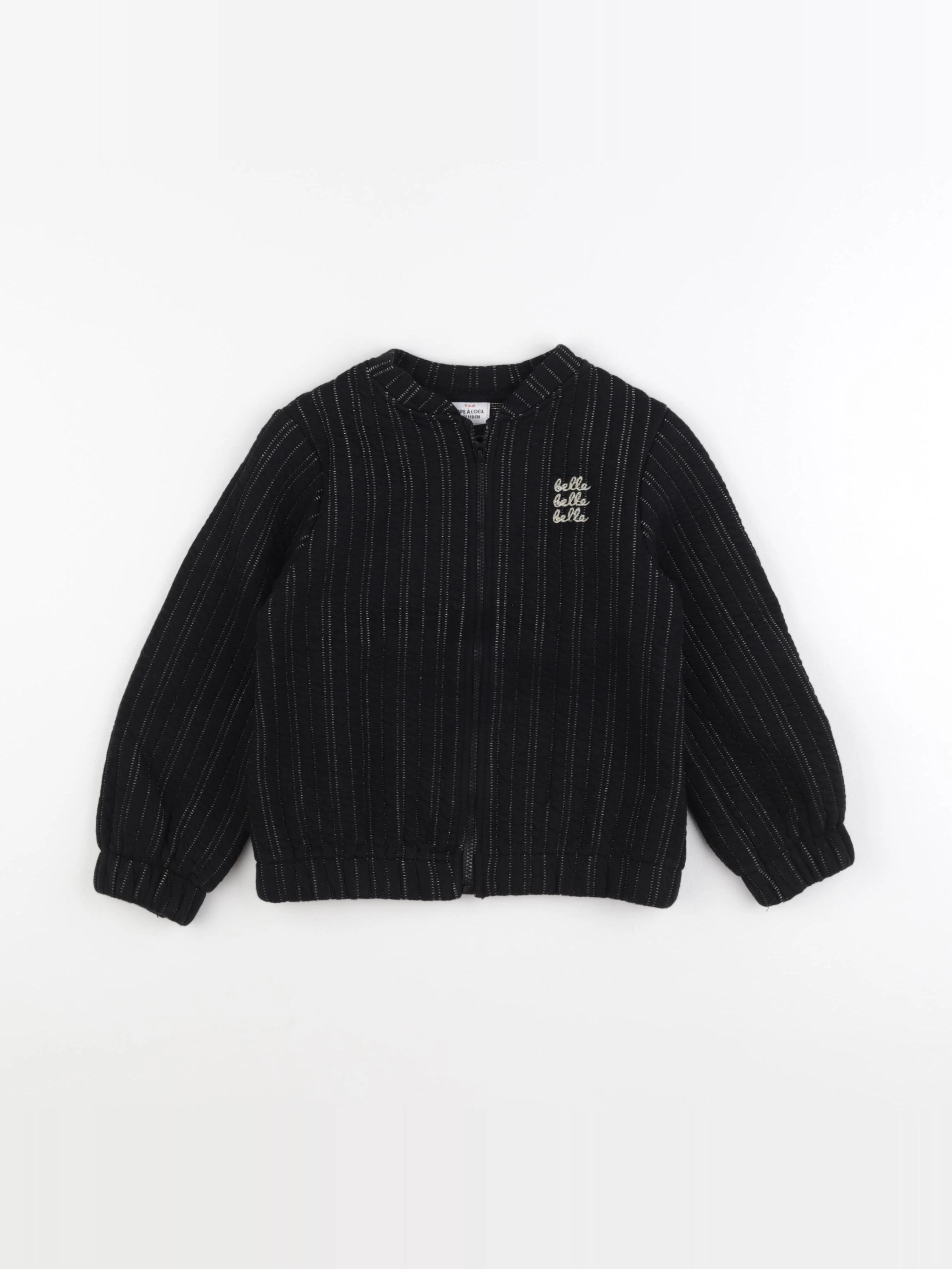 Tape à l'oeil - sweat noir, or - 5 ans