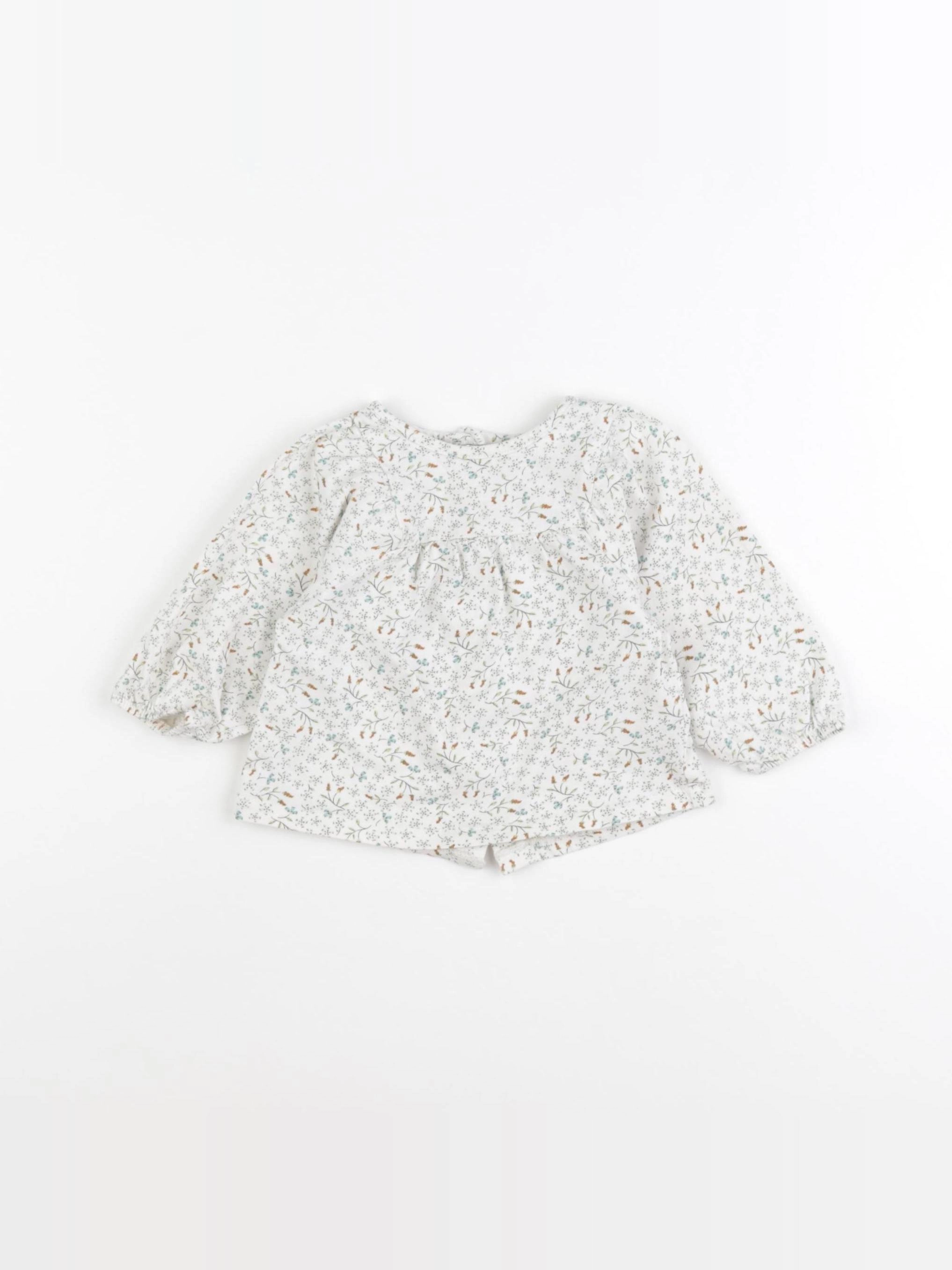 Vertbaudet - tee-shirt beige - 6 mois