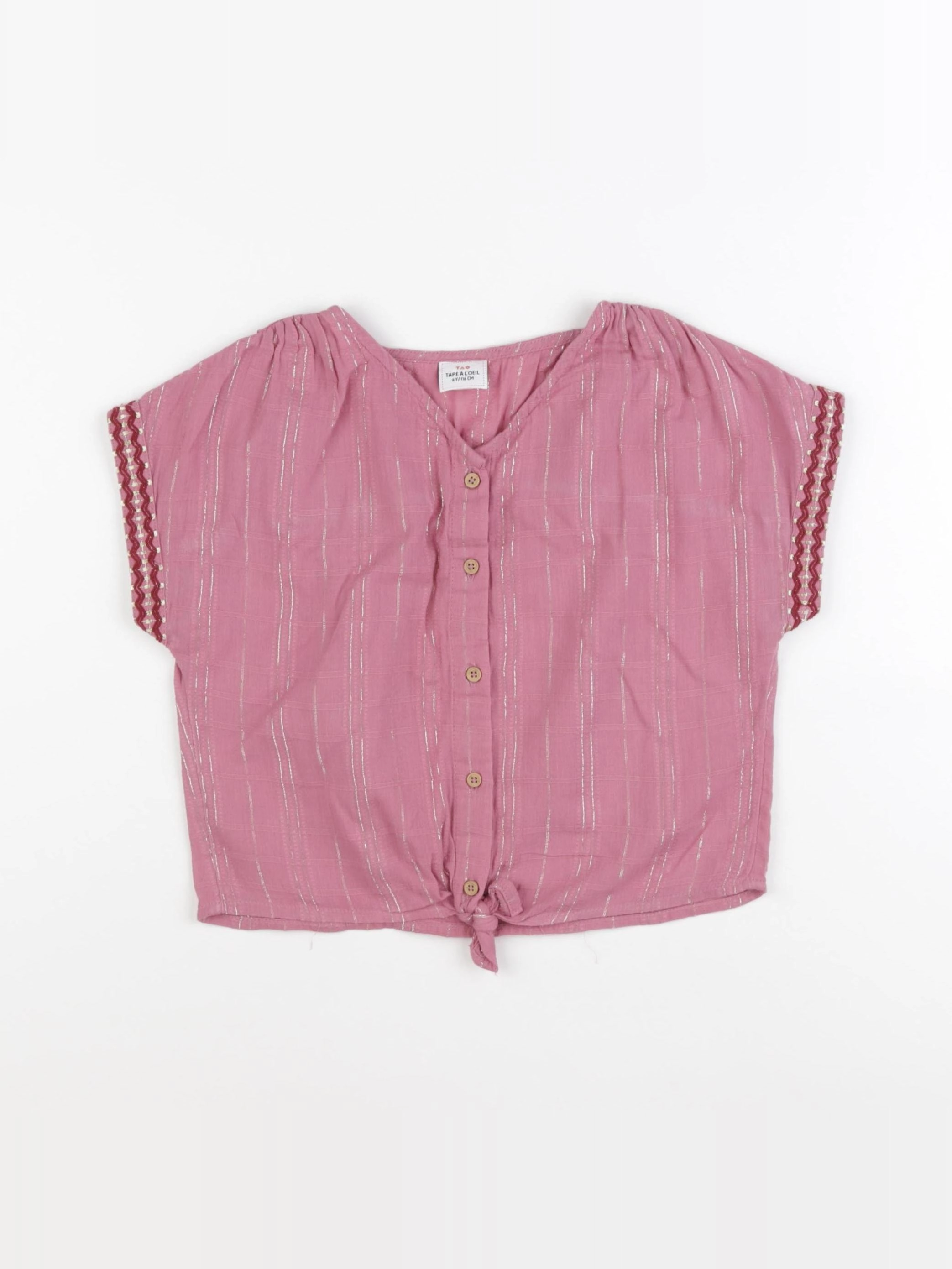 Tape à l'oeil - blouse rose, or - 6 ans