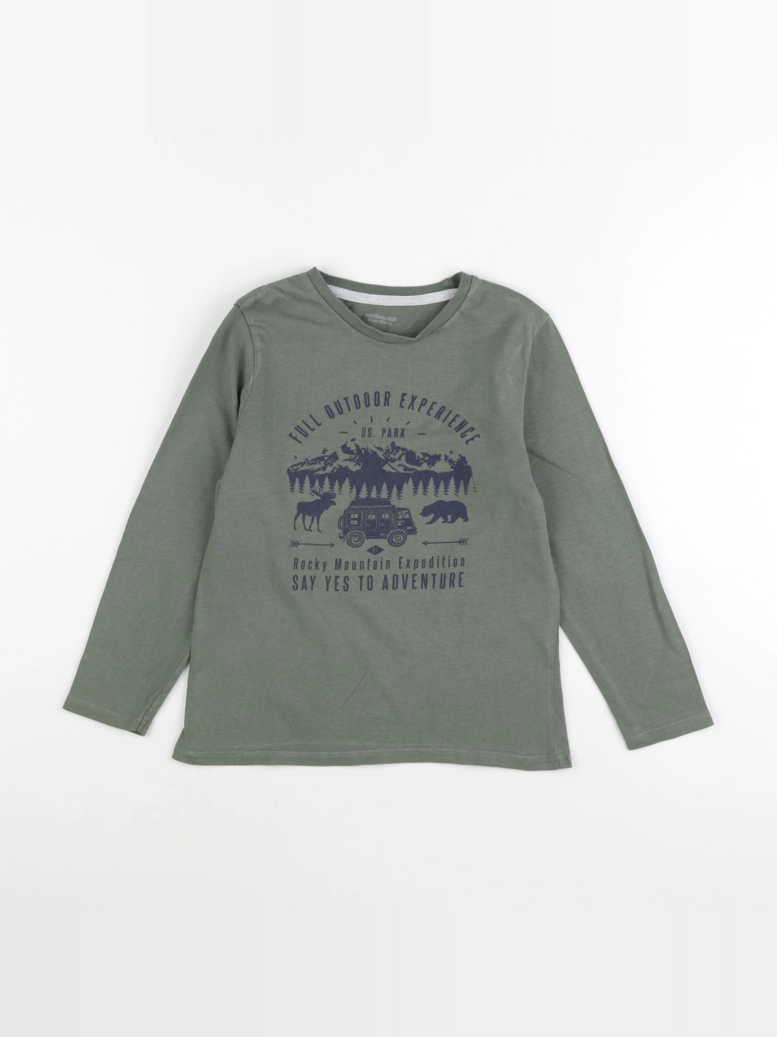 Vertbaudet - tee-shirt vert - 8 ans