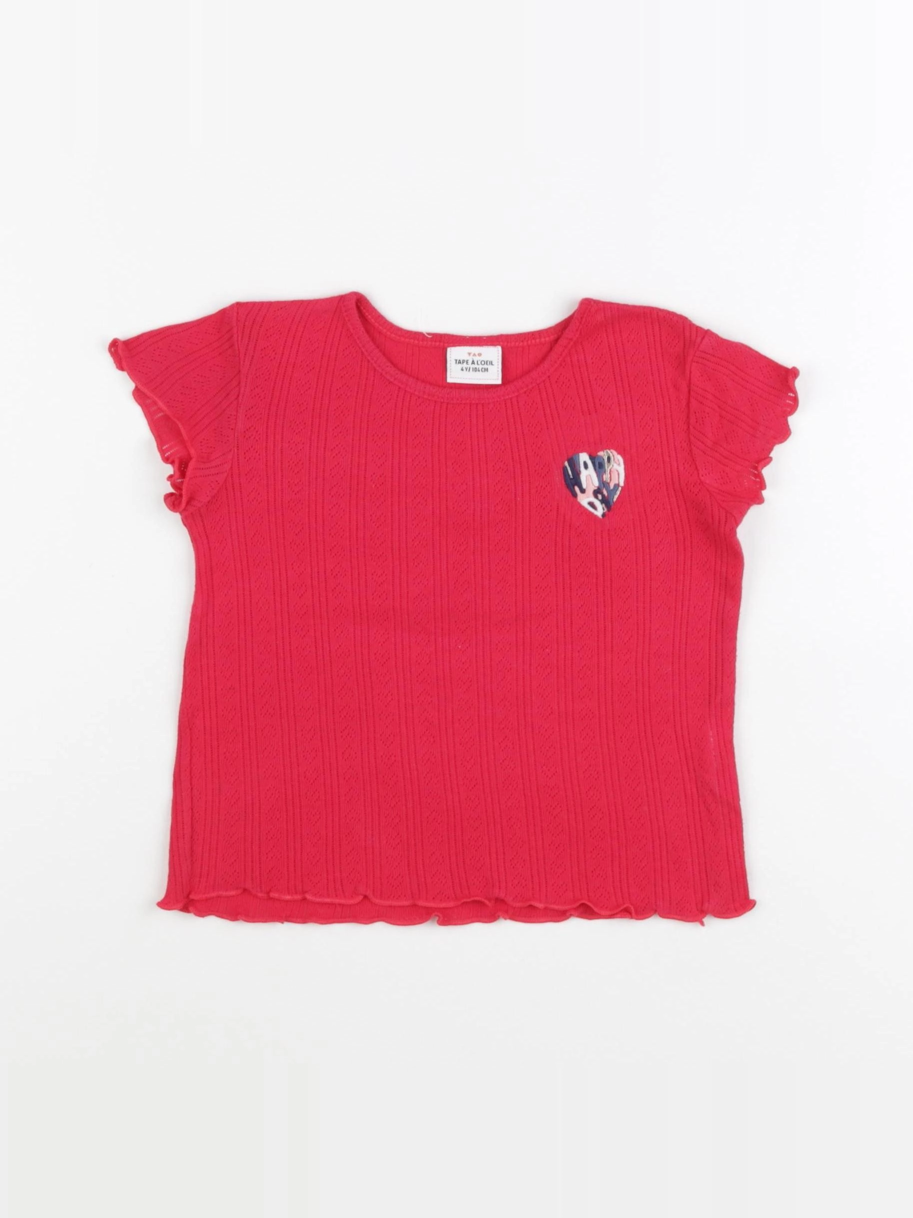 Tape à l'oeil - tee-shirt rouge - 4 ans