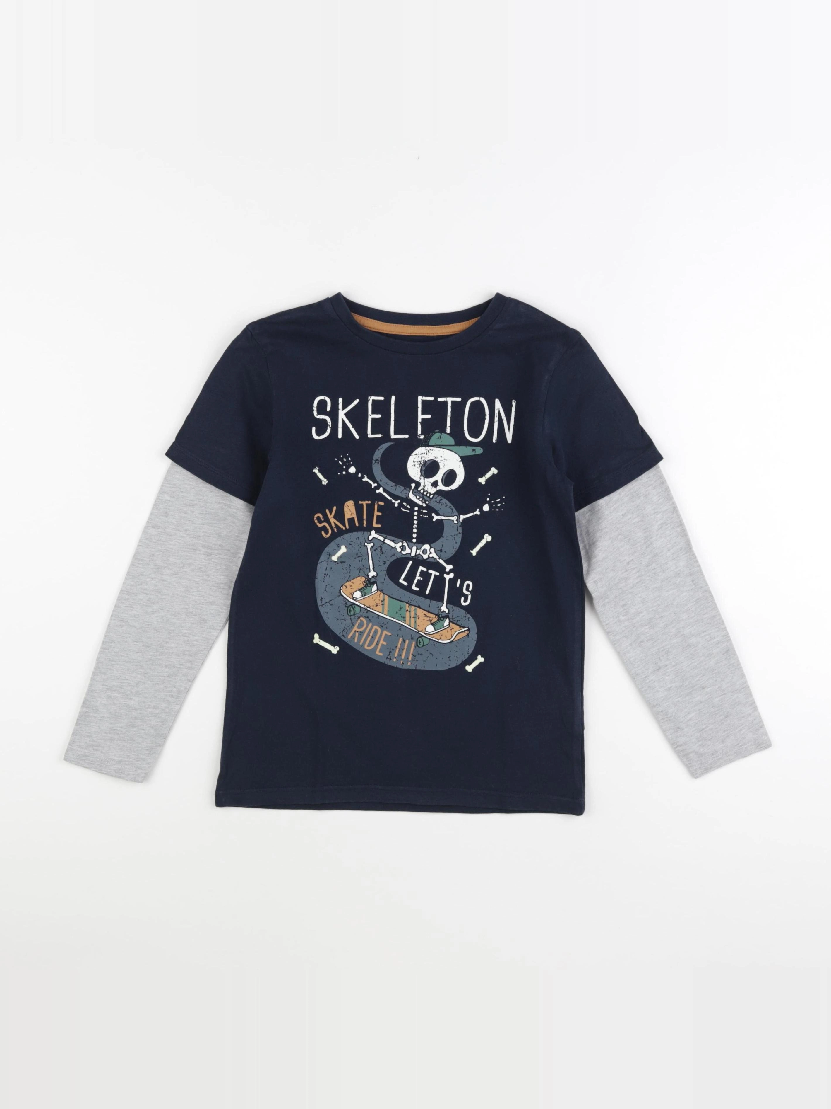 Vertbaudet - tee-shirt bleu - 8 ans