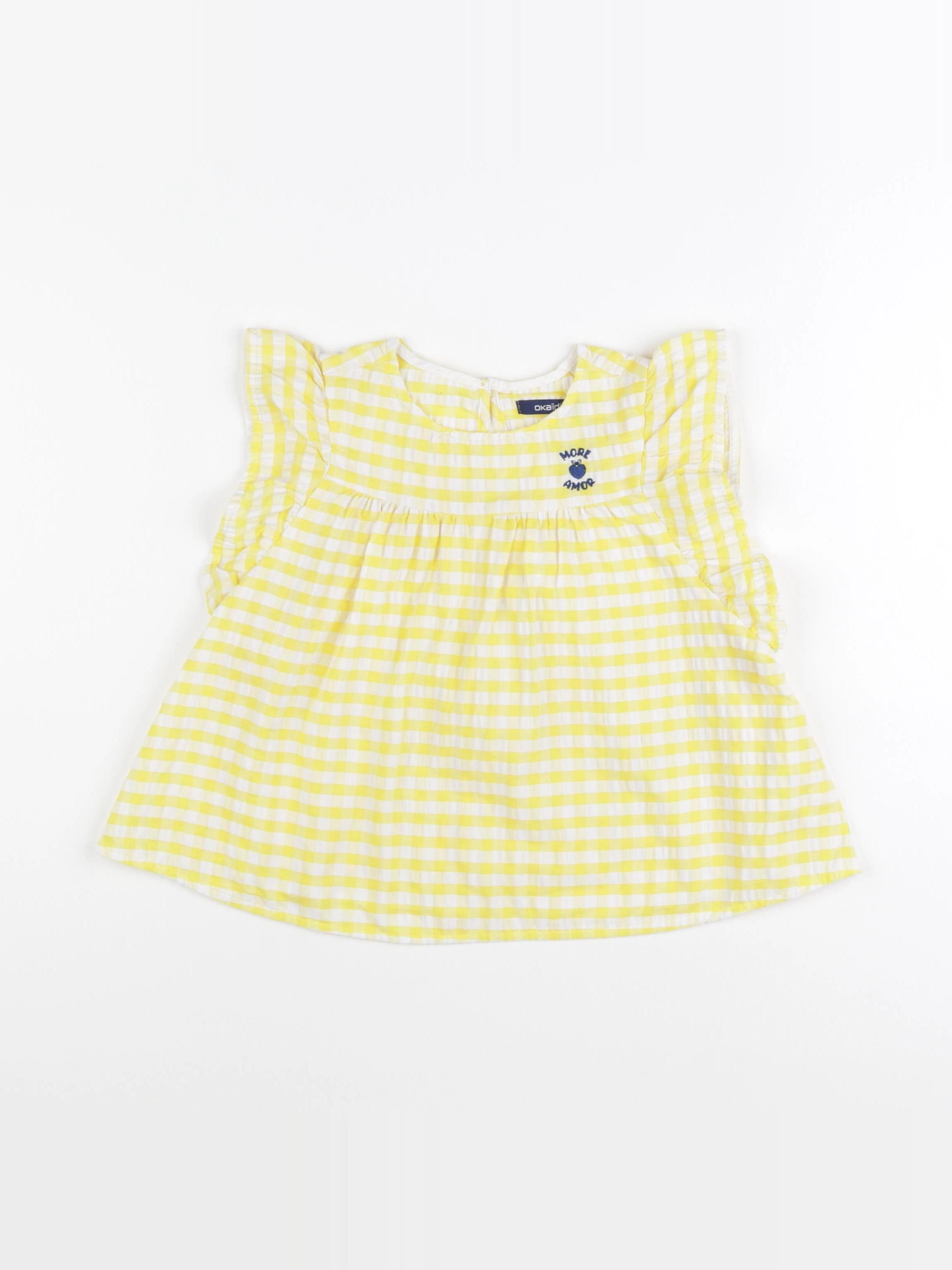 Okaidi - blouse jaune - 4 ans