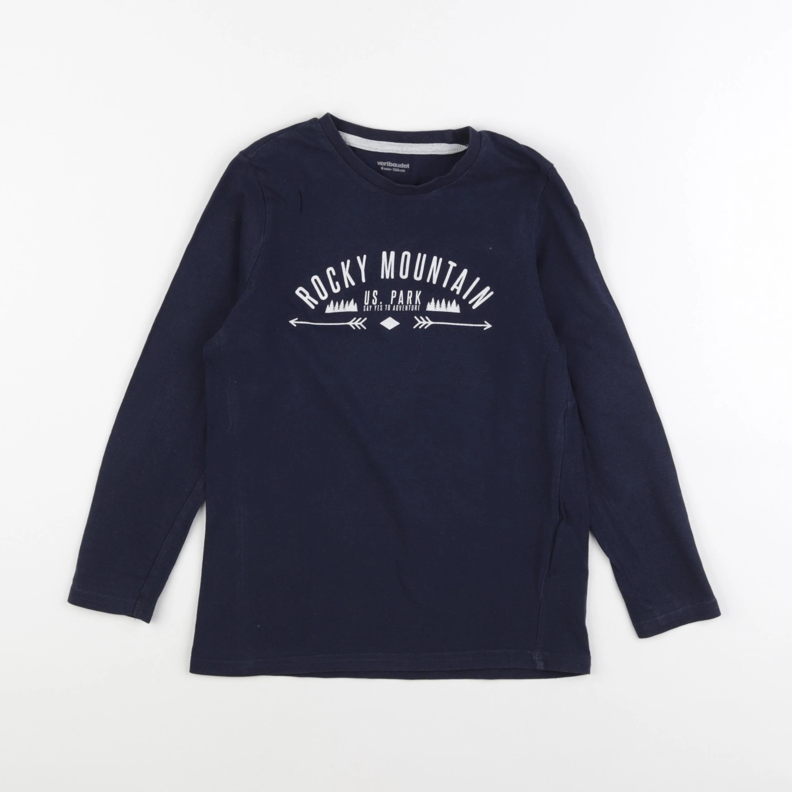 Vertbaudet - tee-shirt bleu - 8 ans