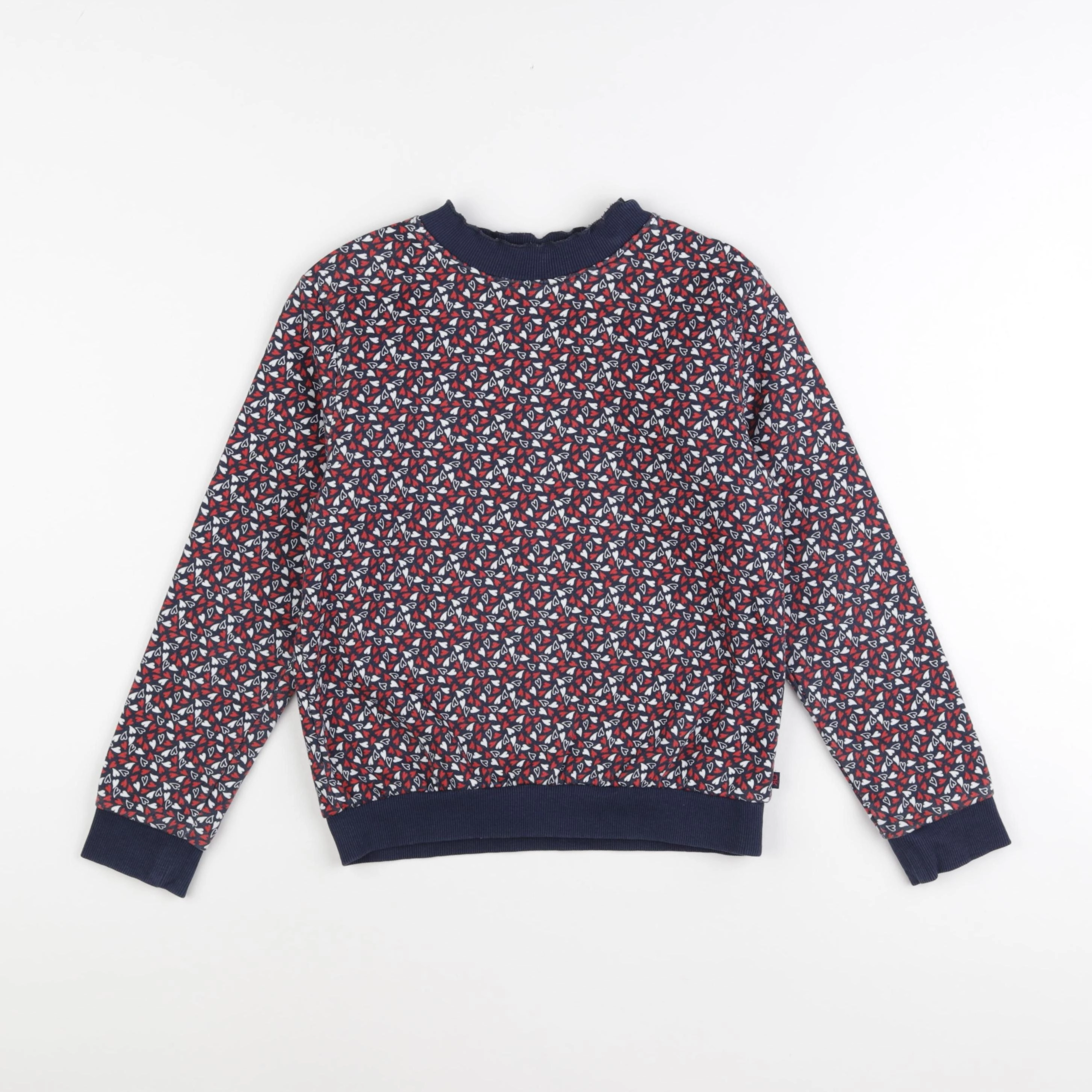 Okaidi - sweat bleu, rouge - 8 ans