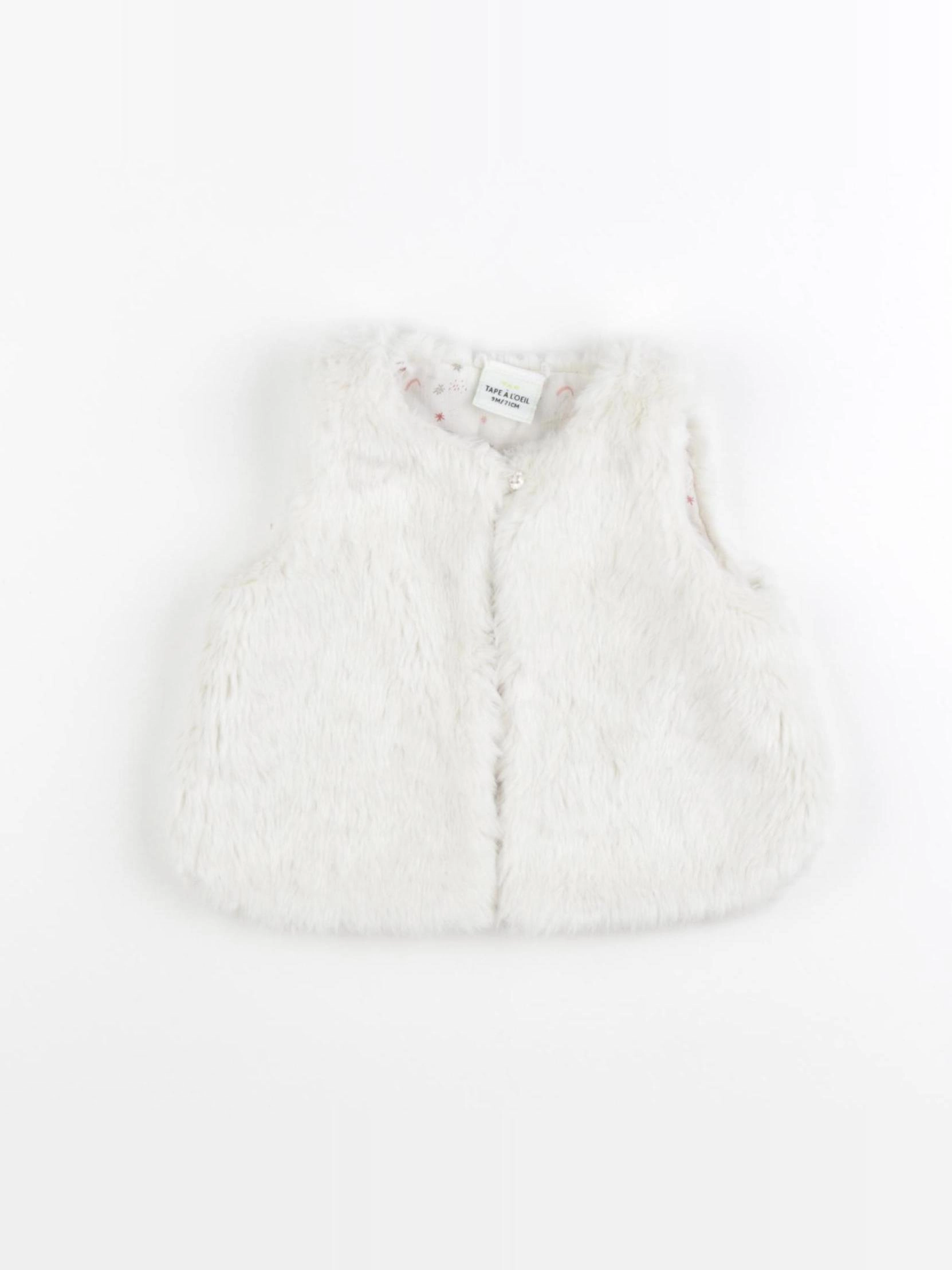 Tape à l'oeil - gilet blanc - 9 mois