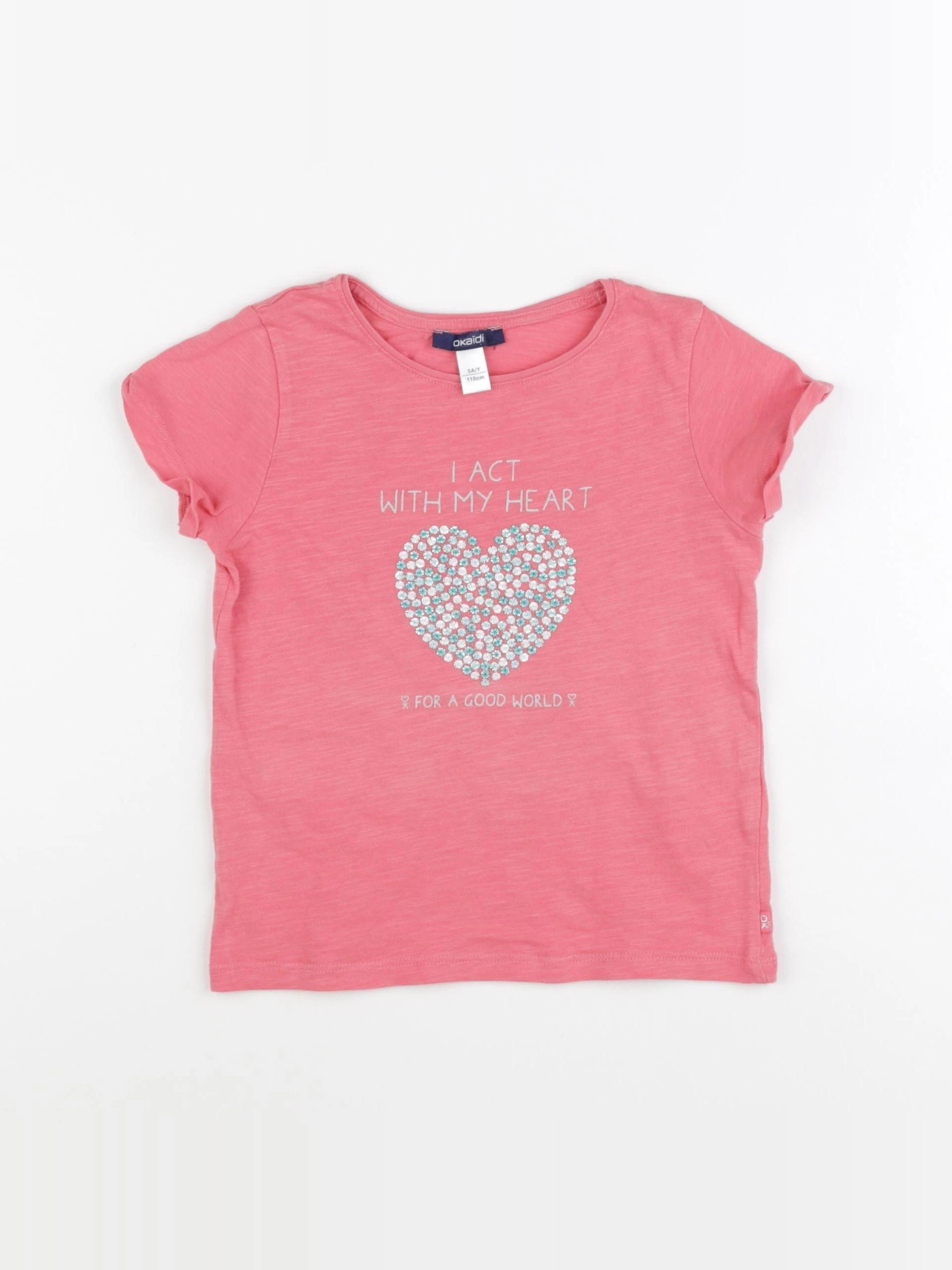 Okaidi - tee-shirt rose - 5 ans