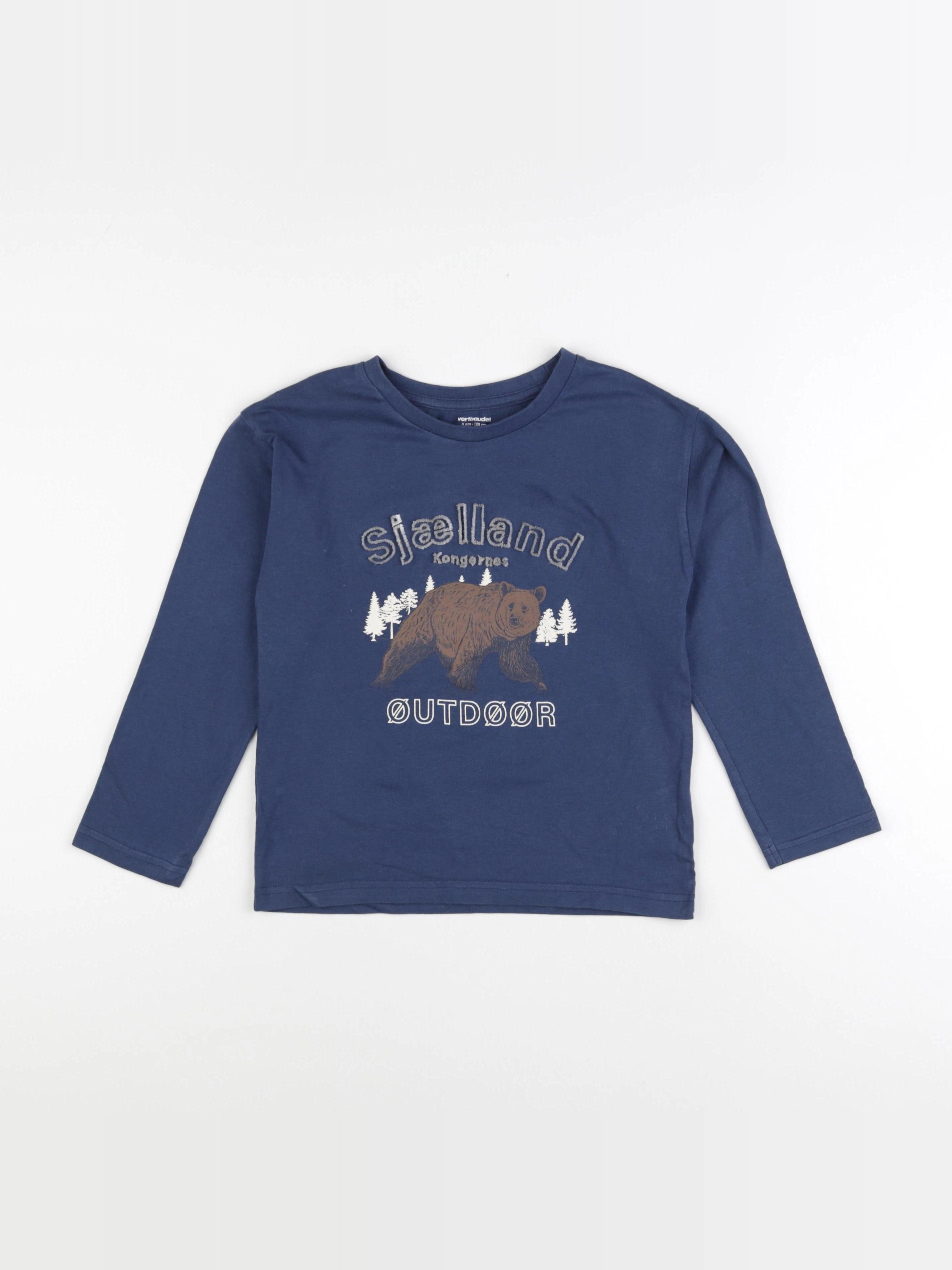 Vertbaudet - tee-shirt bleu - 8 ans