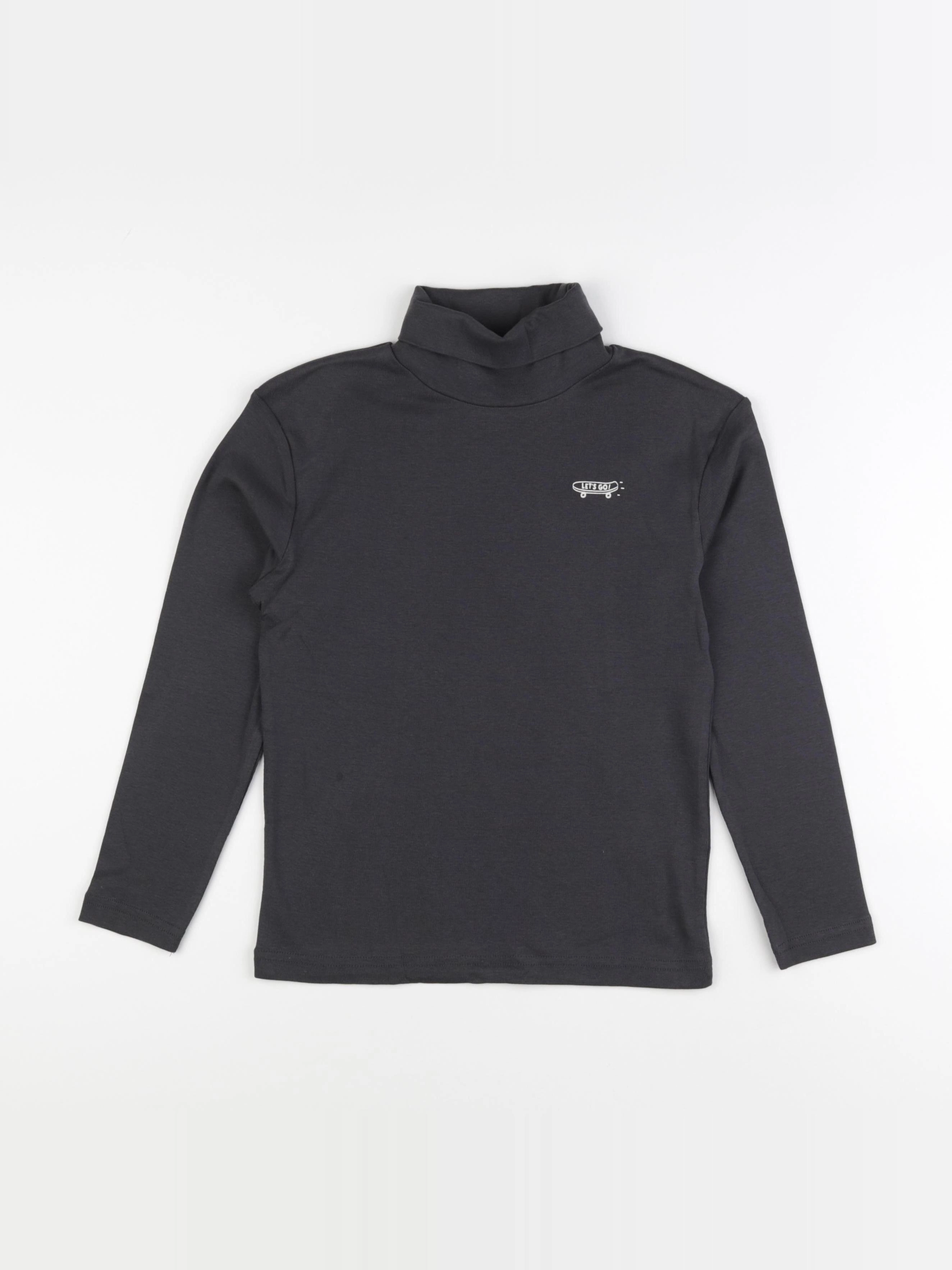 Vertbaudet - sous-pull gris - 8 ans