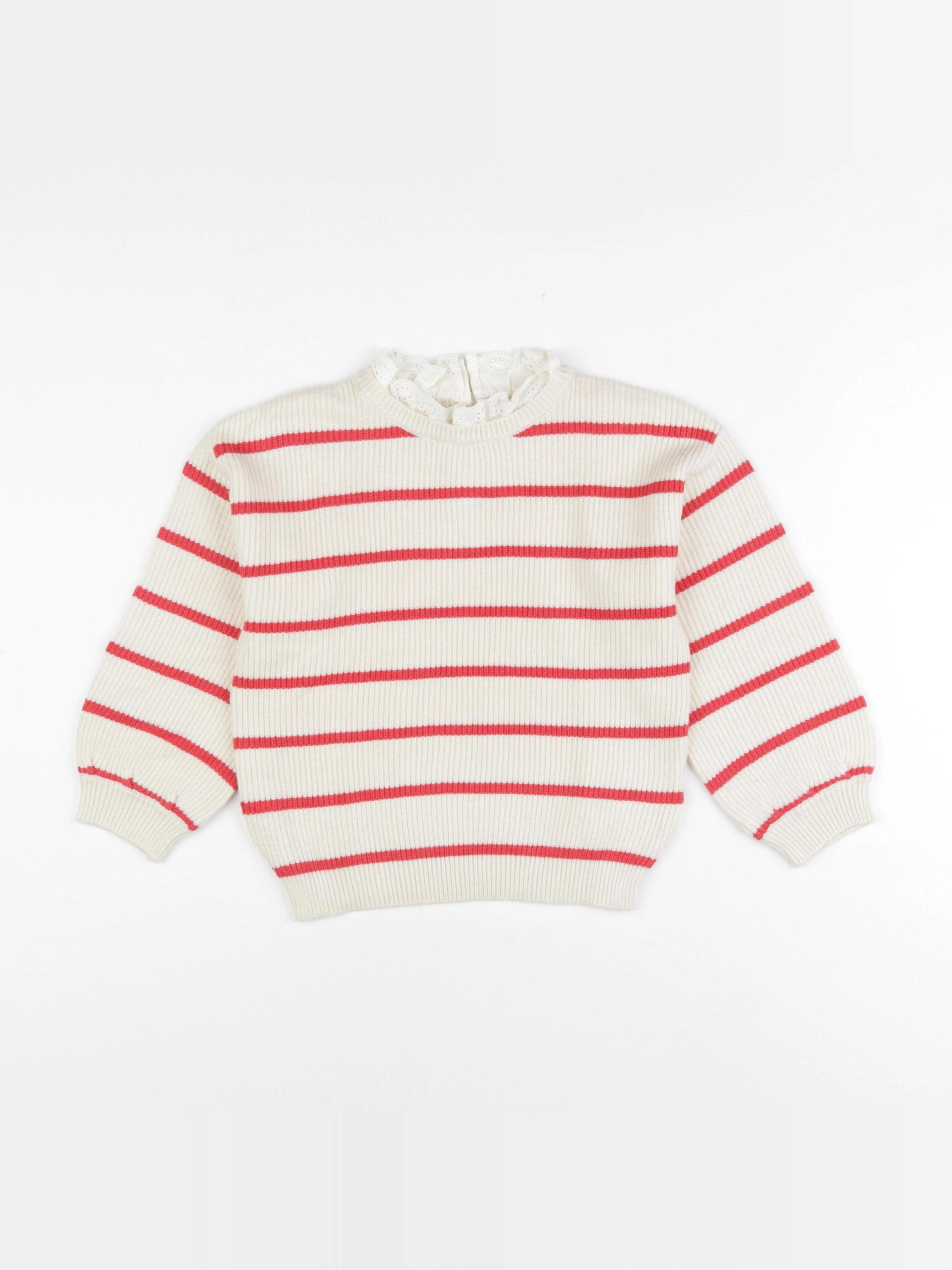 Vertbaudet - pull beige - 6 ans