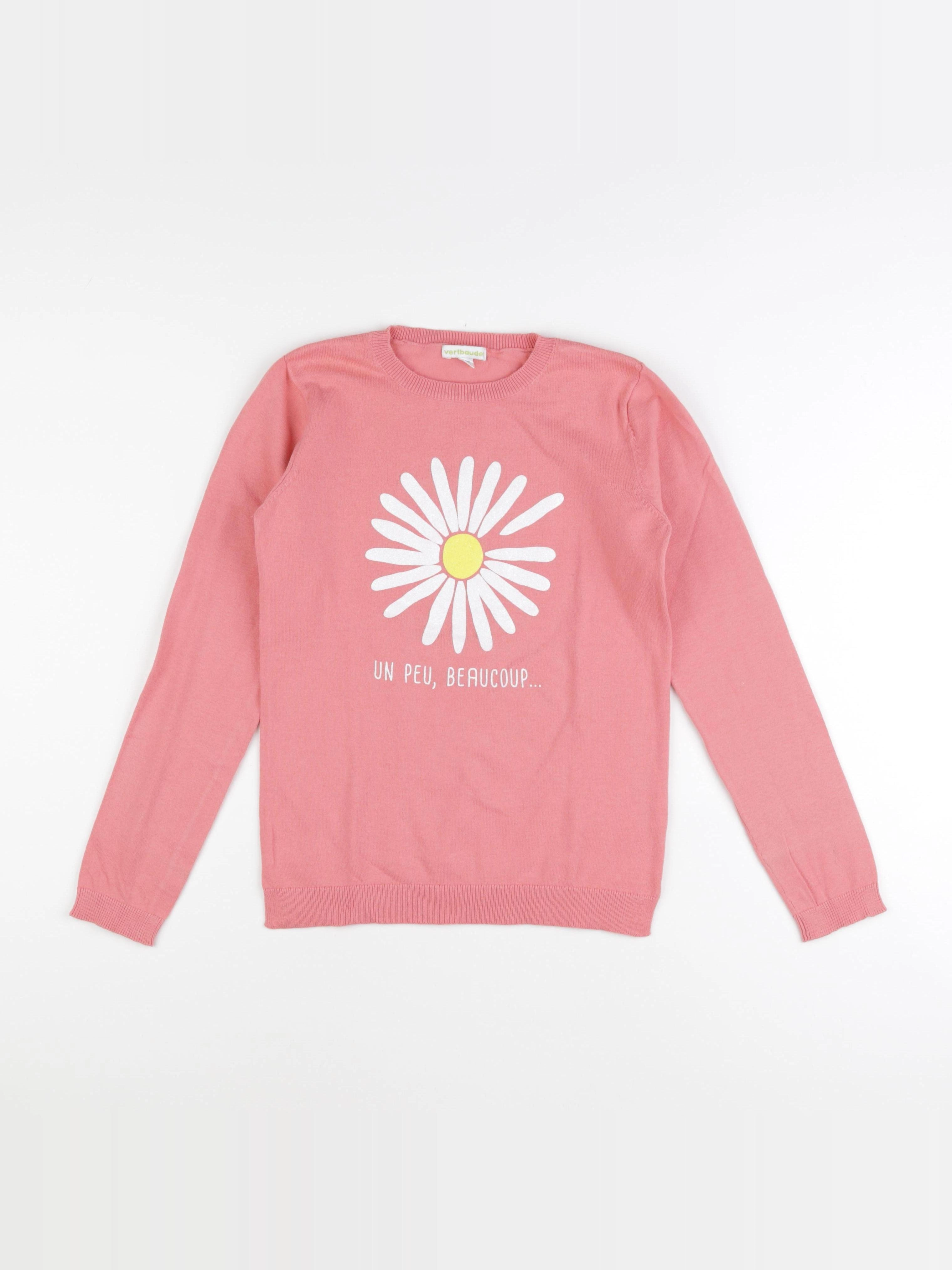 Vertbaudet - pull rose - 10 ans