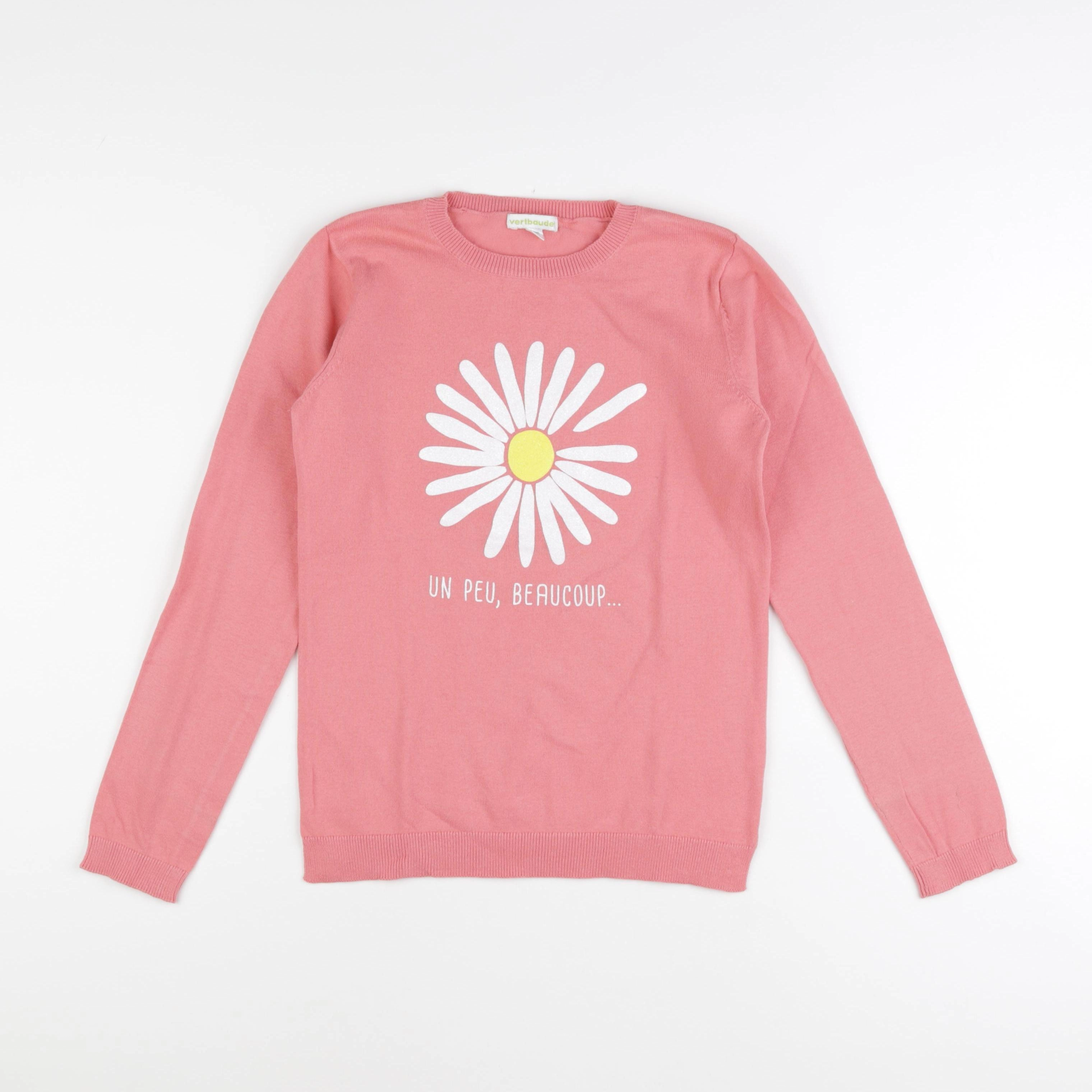 Vertbaudet - pull rose - 10 ans