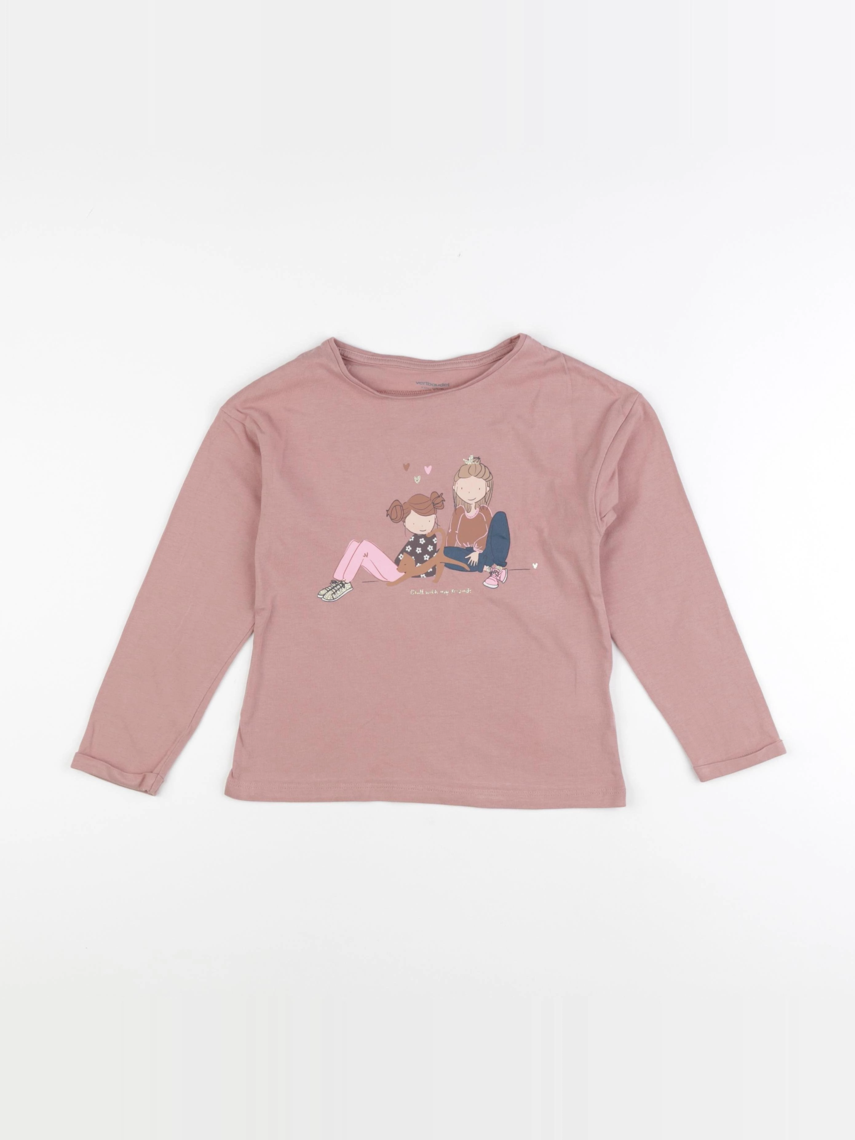 Vertbaudet - tee-shirt rose - 6 ans