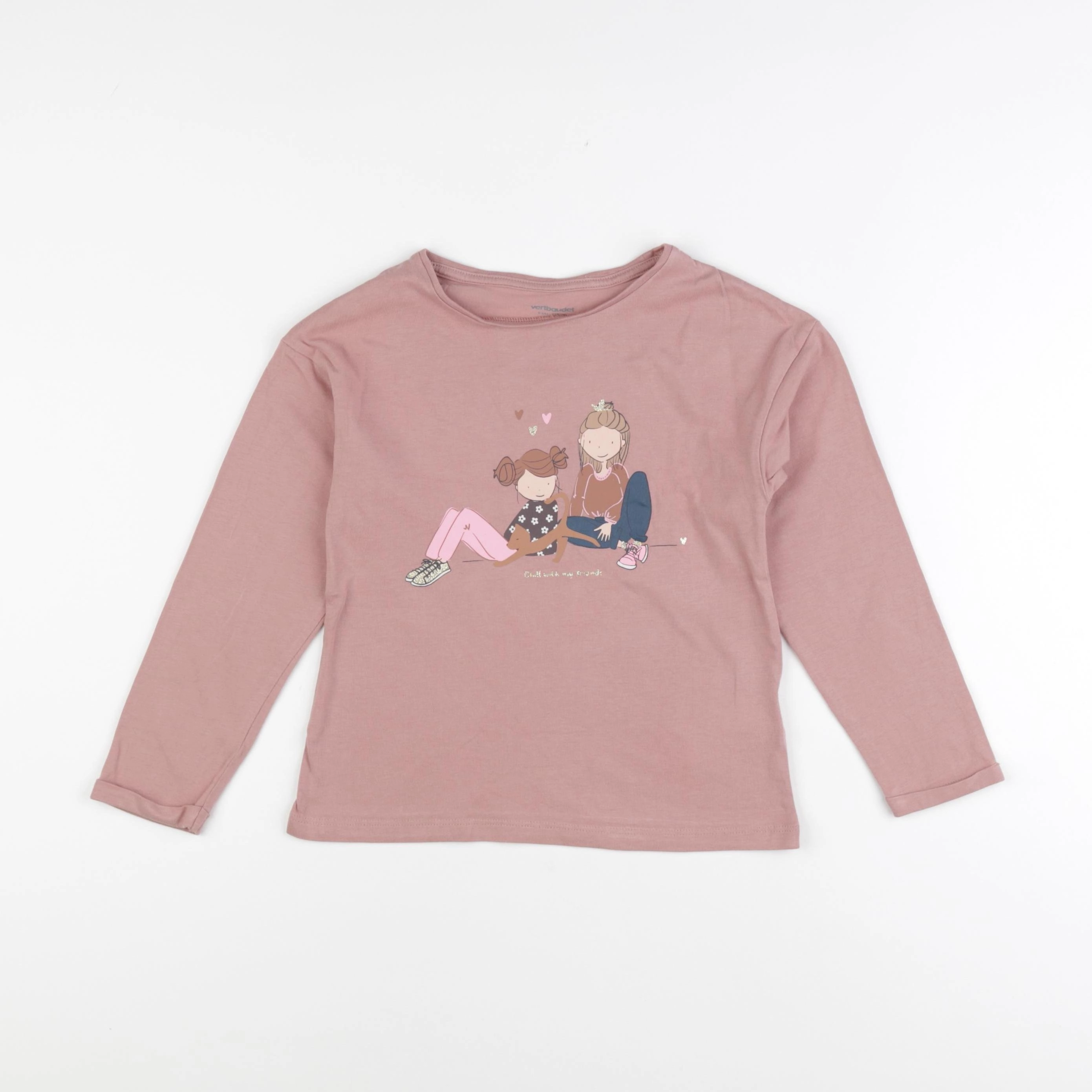Vertbaudet - tee-shirt rose - 6 ans