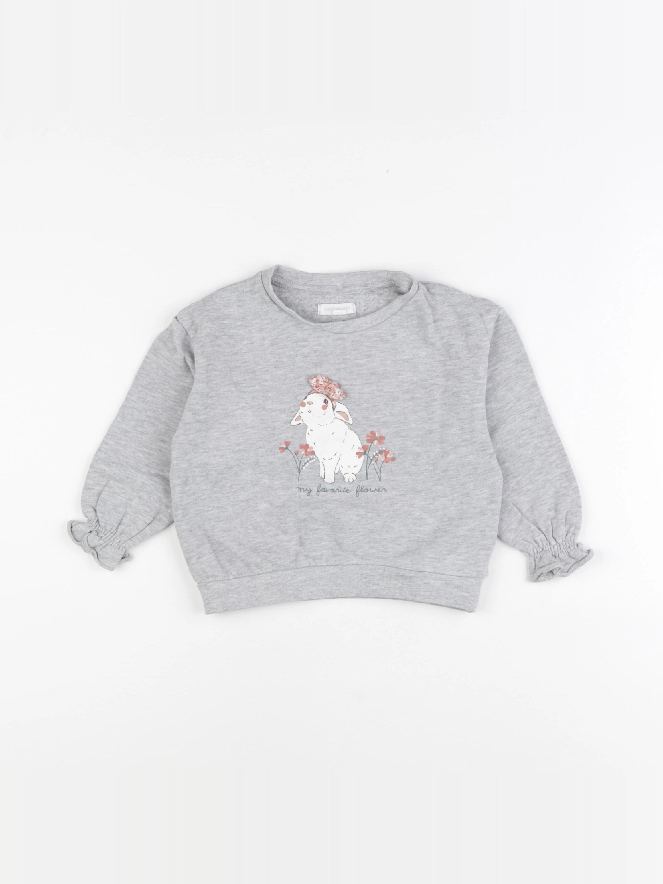 Vertbaudet - sweat gris - 6 ans