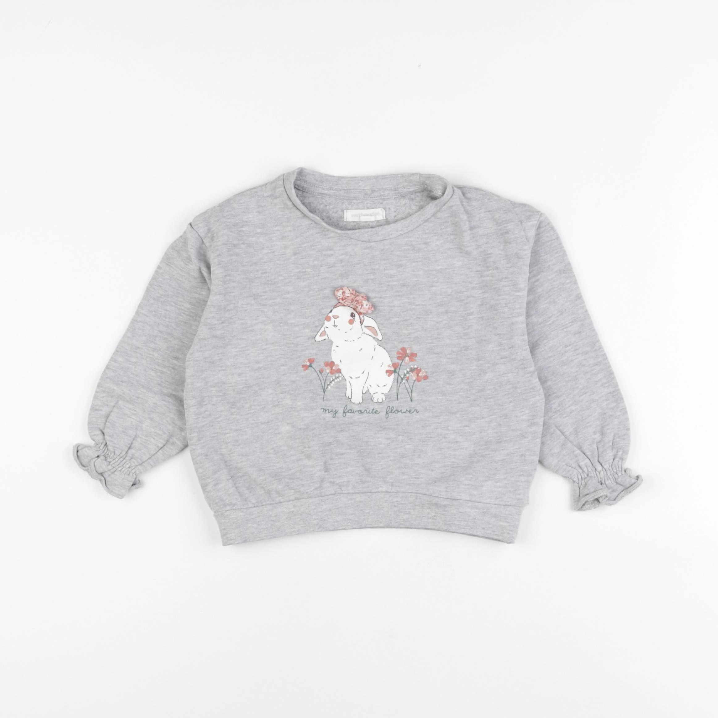 Vertbaudet - sweat gris - 6 ans