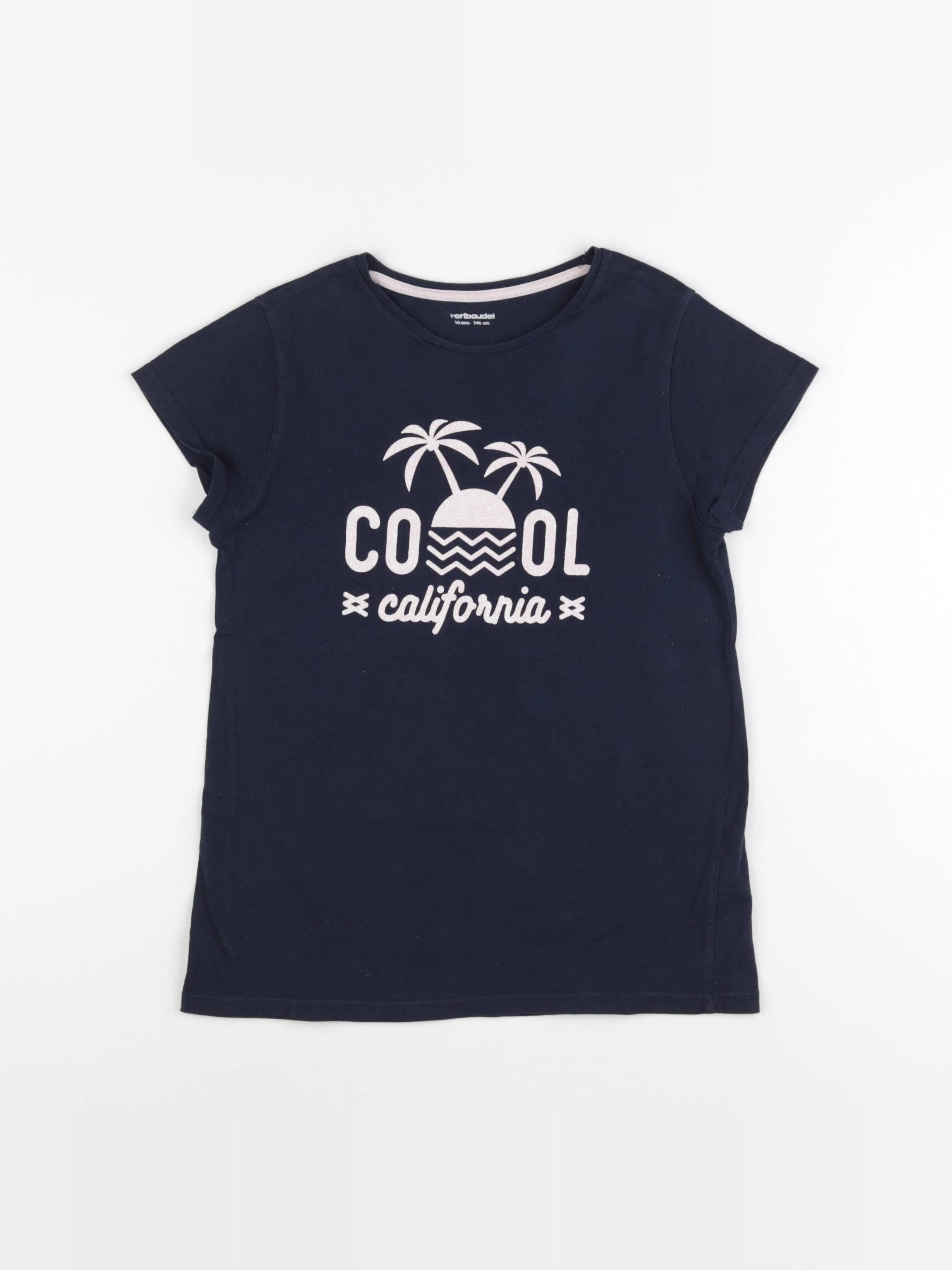Vertbaudet - tee-shirt bleu - 10 ans