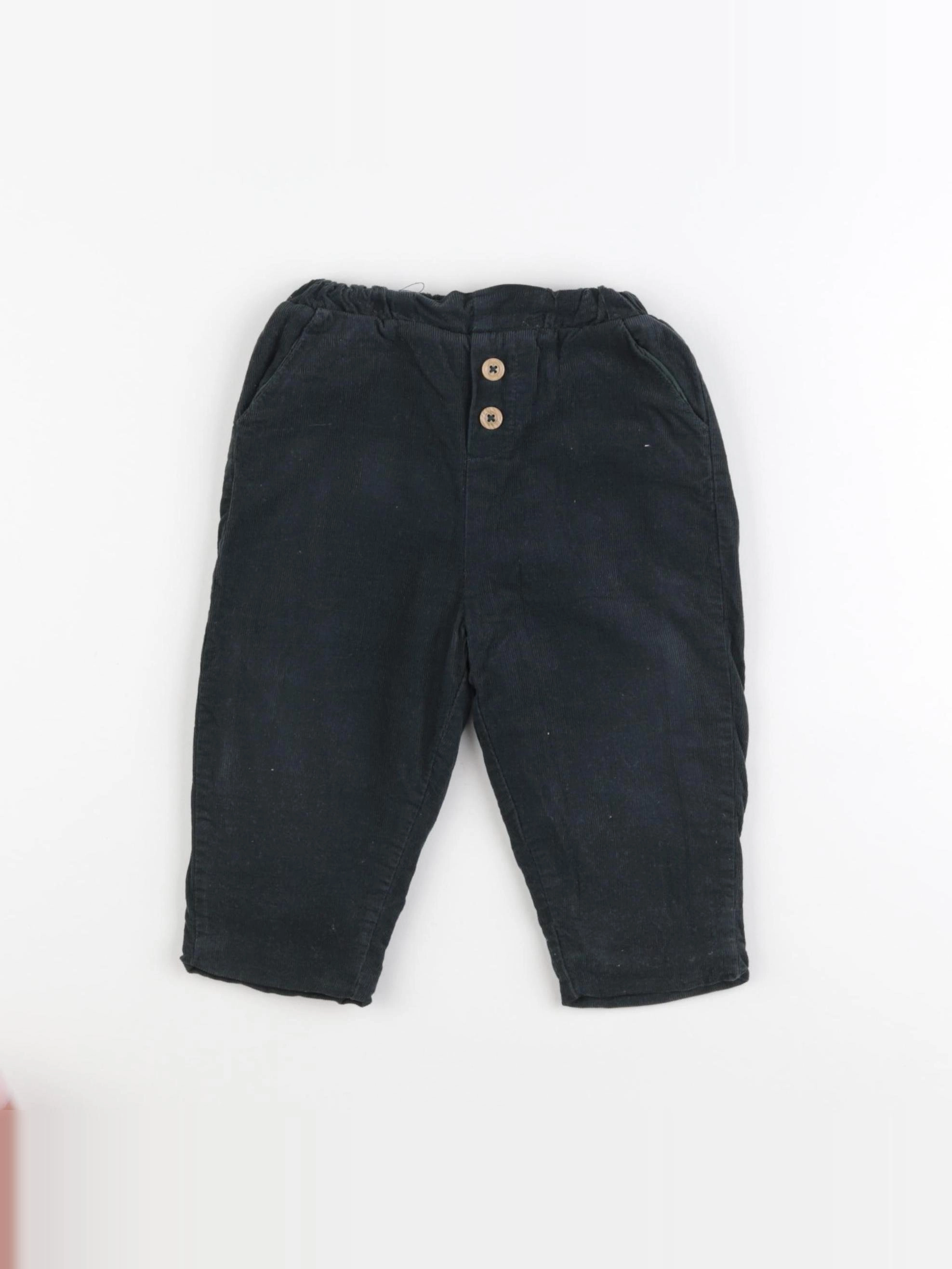 Vertbaudet - pantalon vert - 12 mois