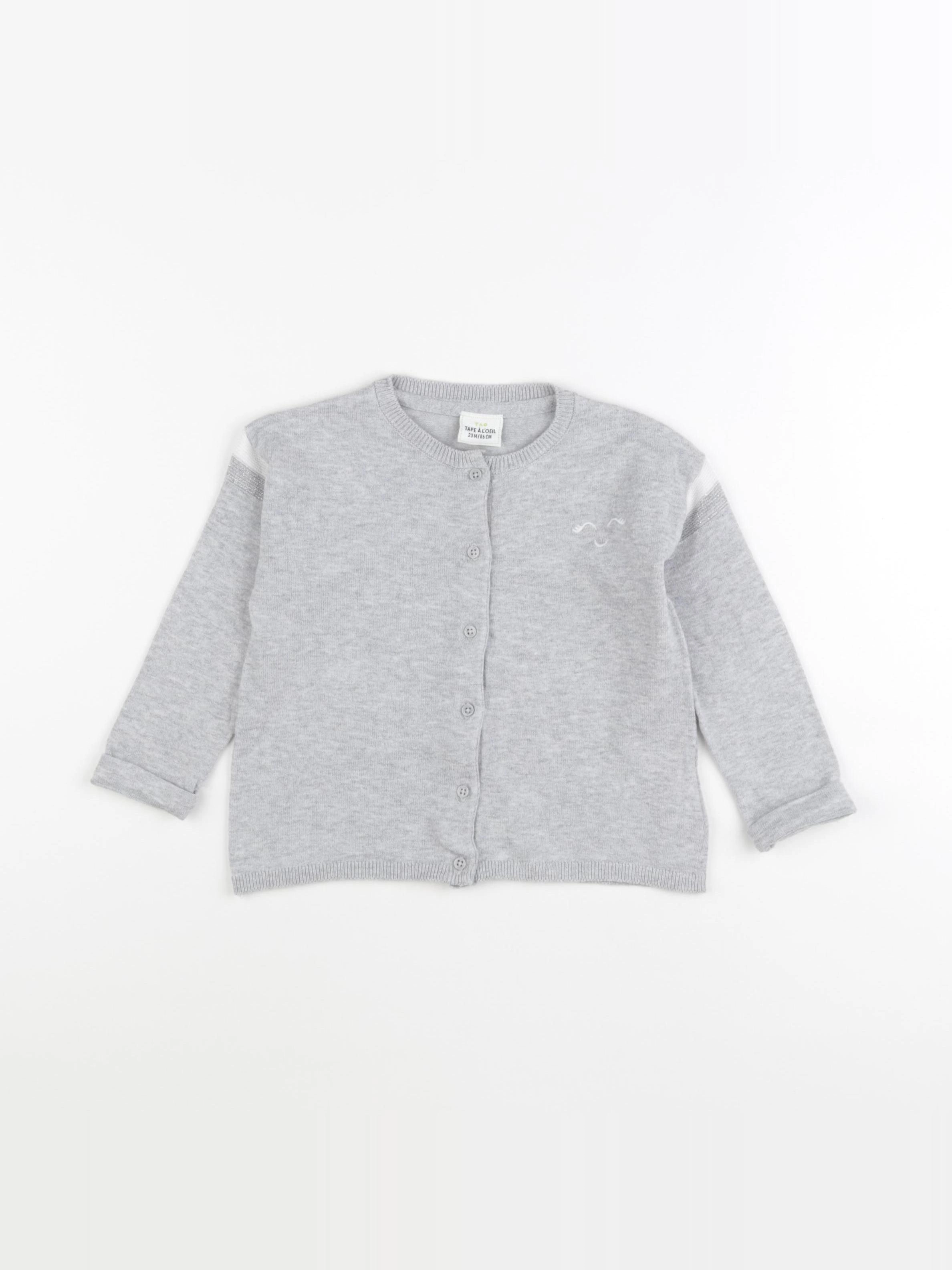Tape à l'oeil - gilet gris - 24 mois