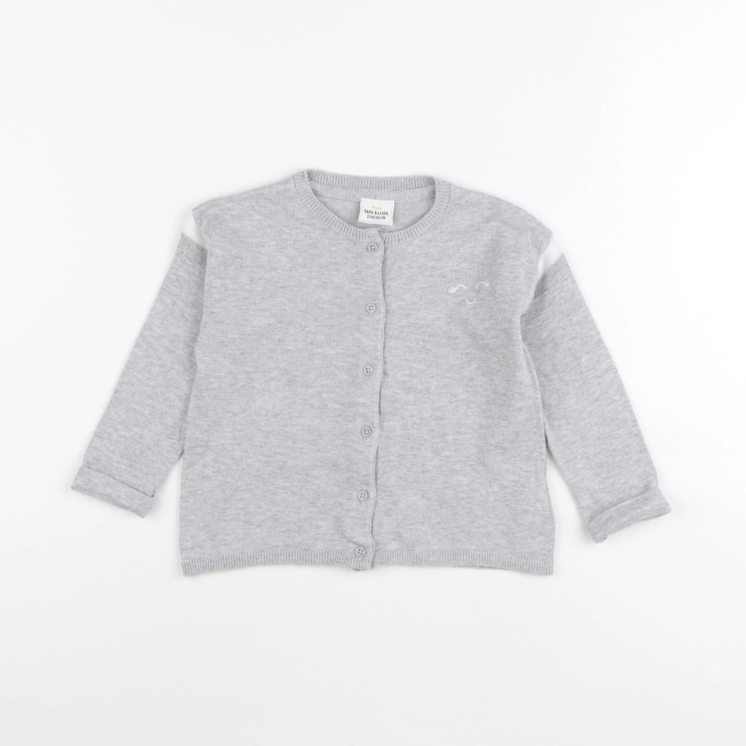 Tape à l'oeil - gilet gris - 24 mois
