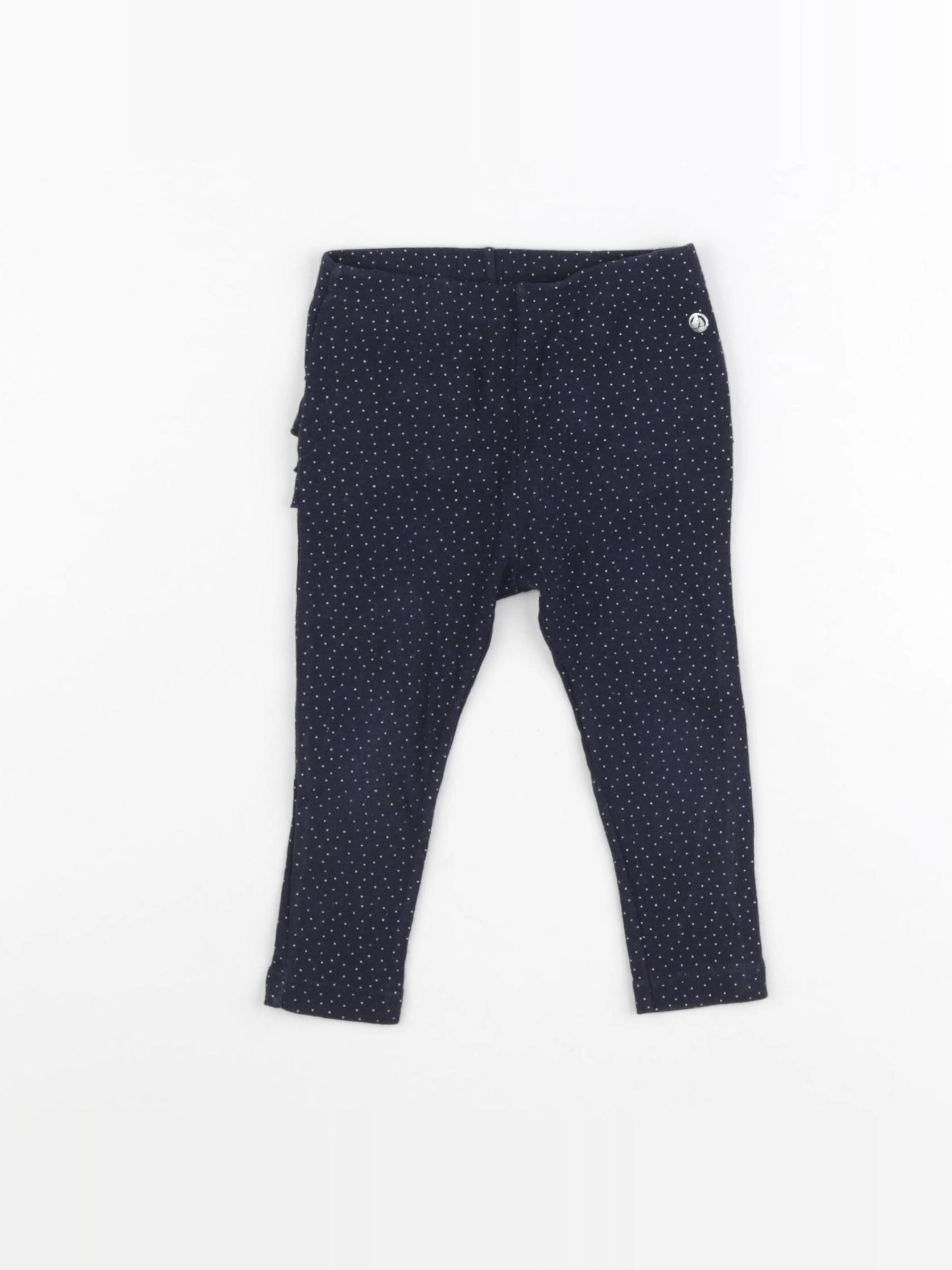 Petit Bateau - legging volants au dos bleu - 12 mois