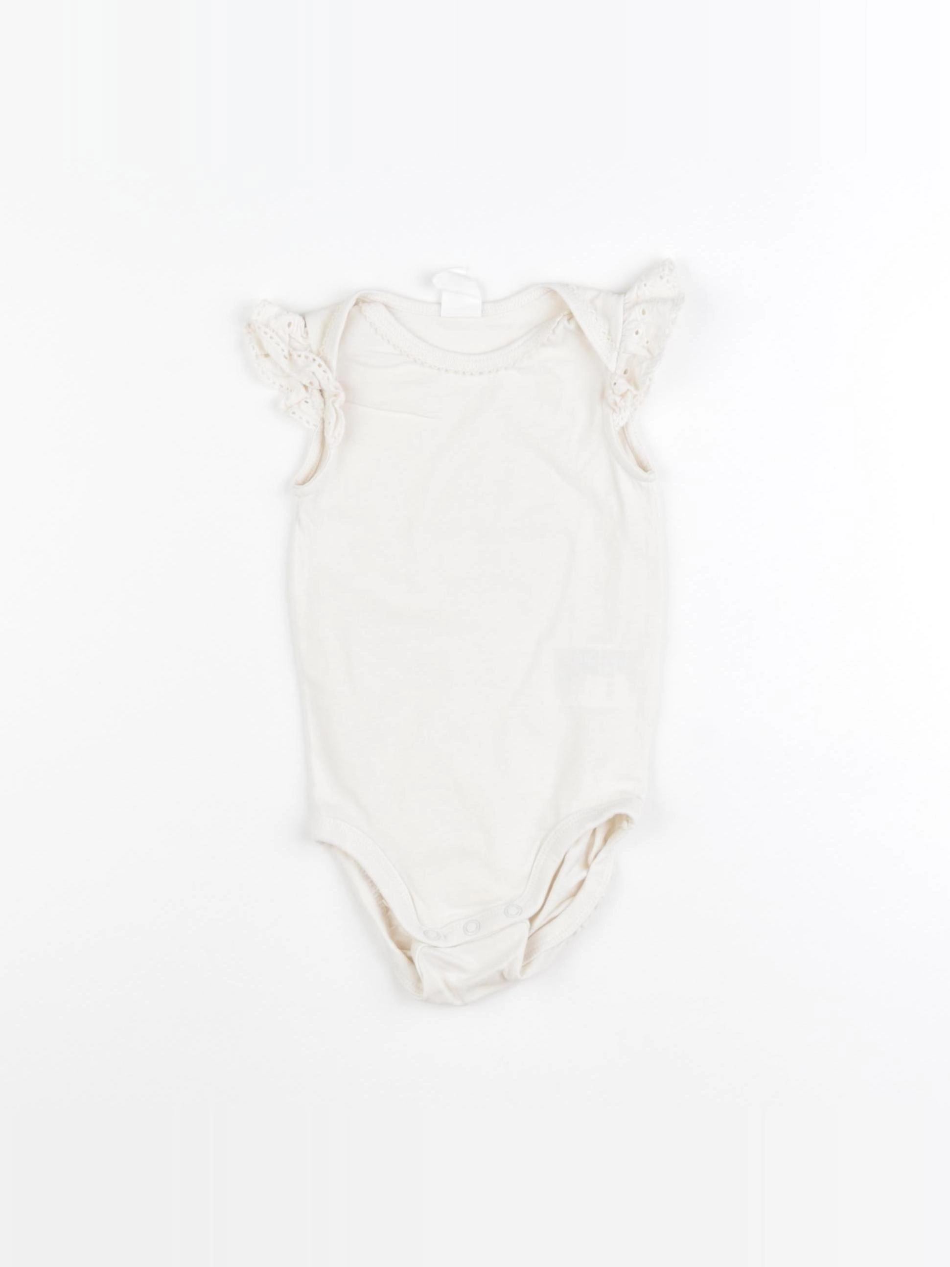 H&M - body beige - 6/9 mois