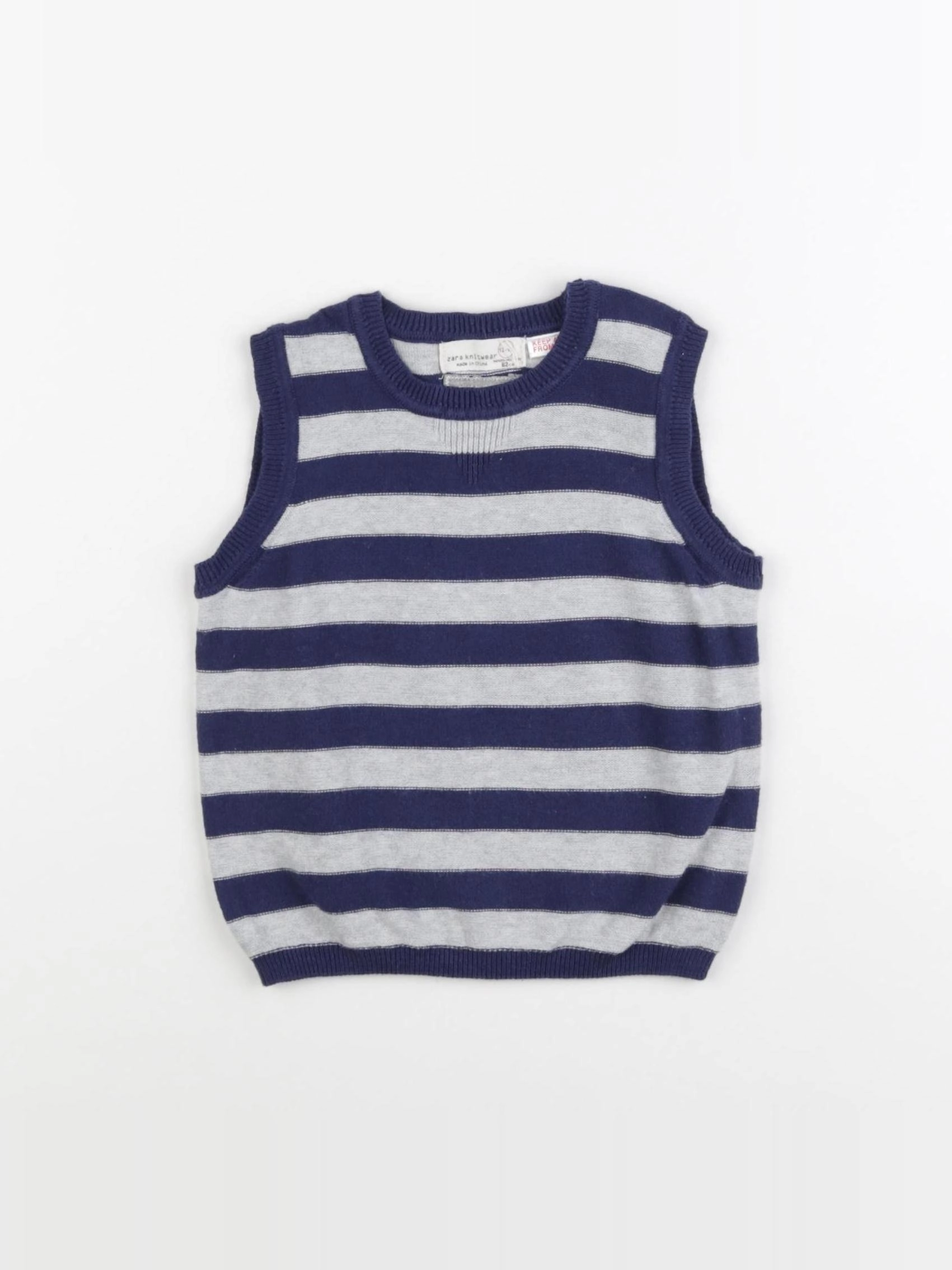 Zara - pull bleu - 12/18 mois