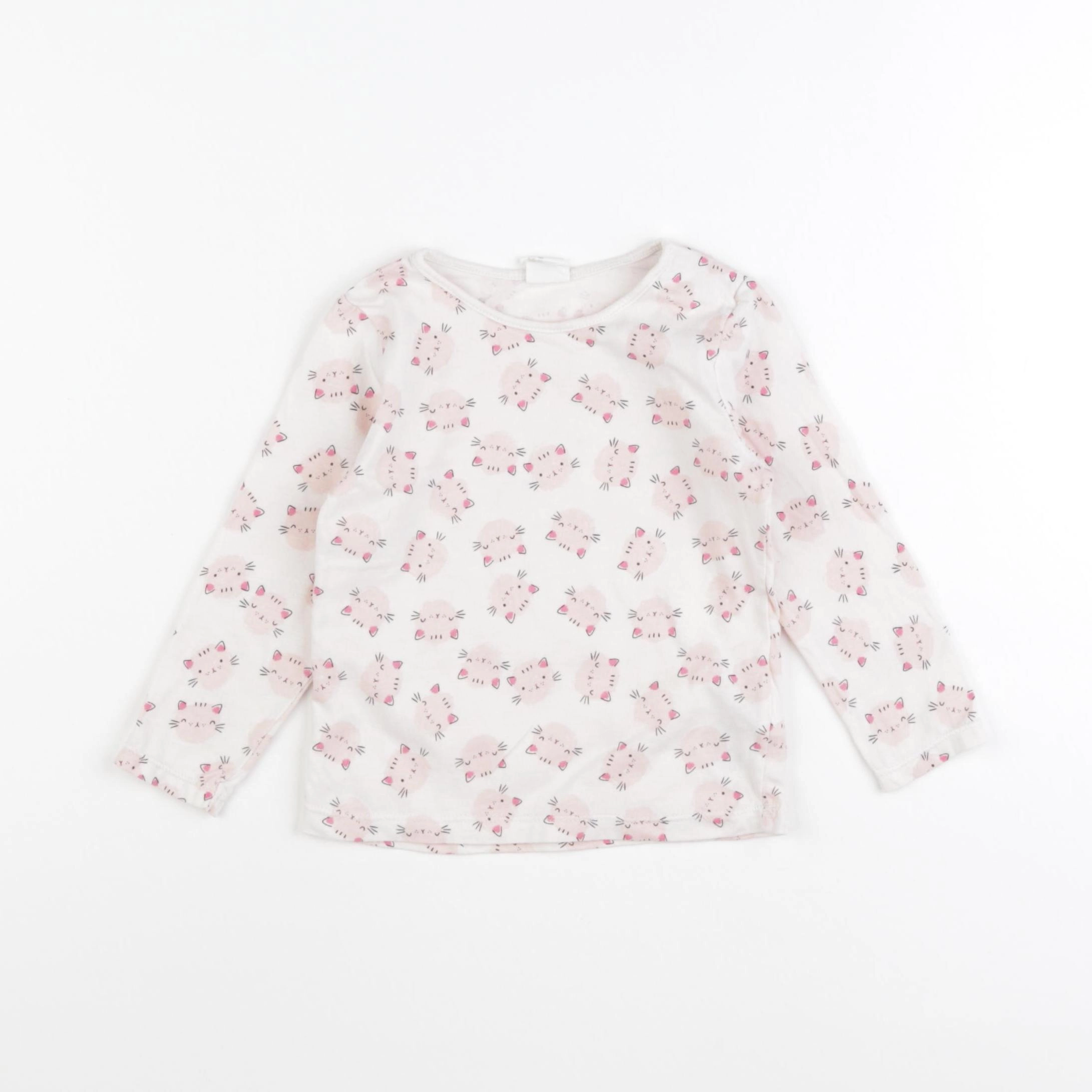 H&M - tee-shirt beige - 12/18 mois