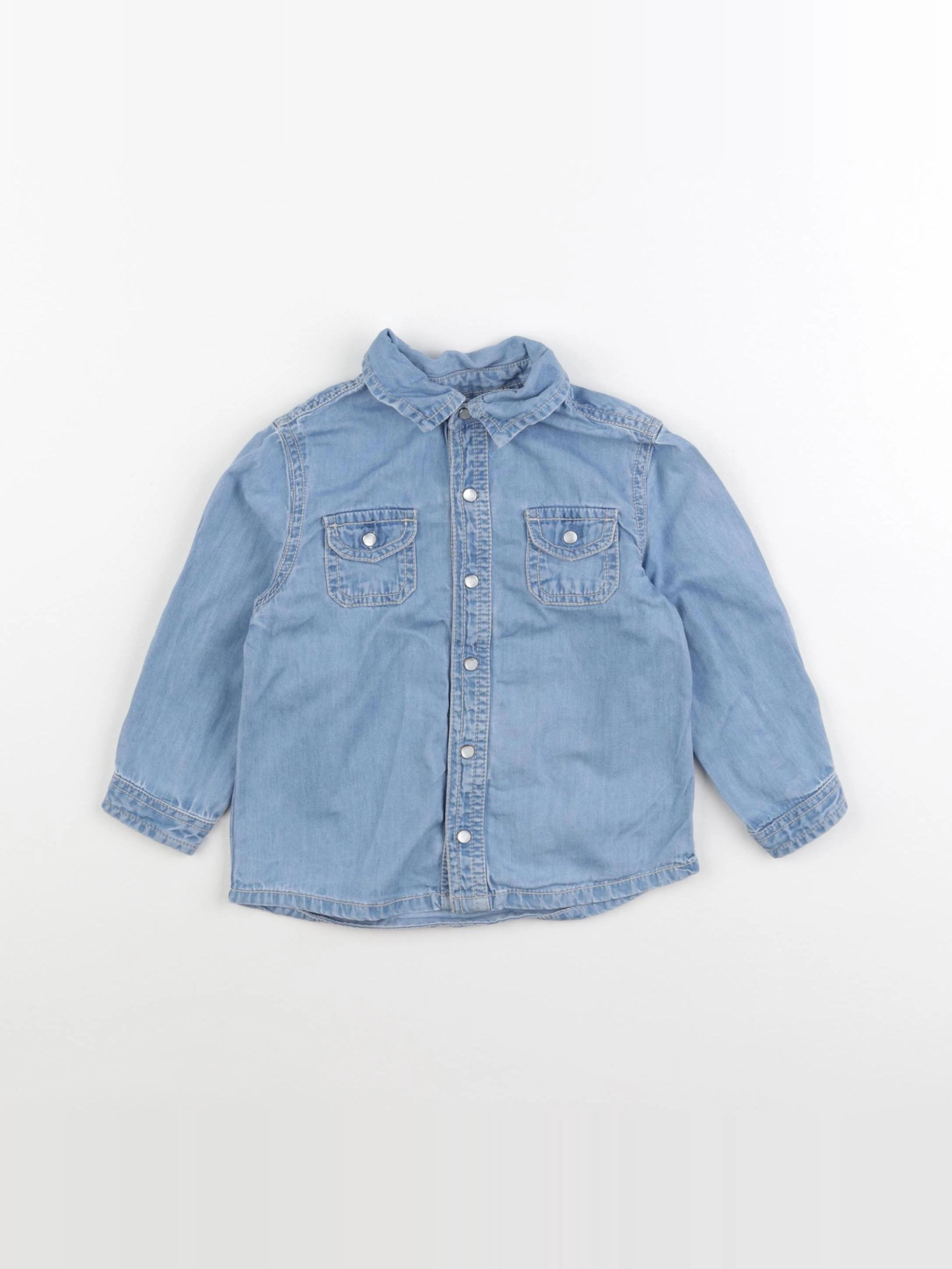 Boutchou - chemise bleu - 18 mois