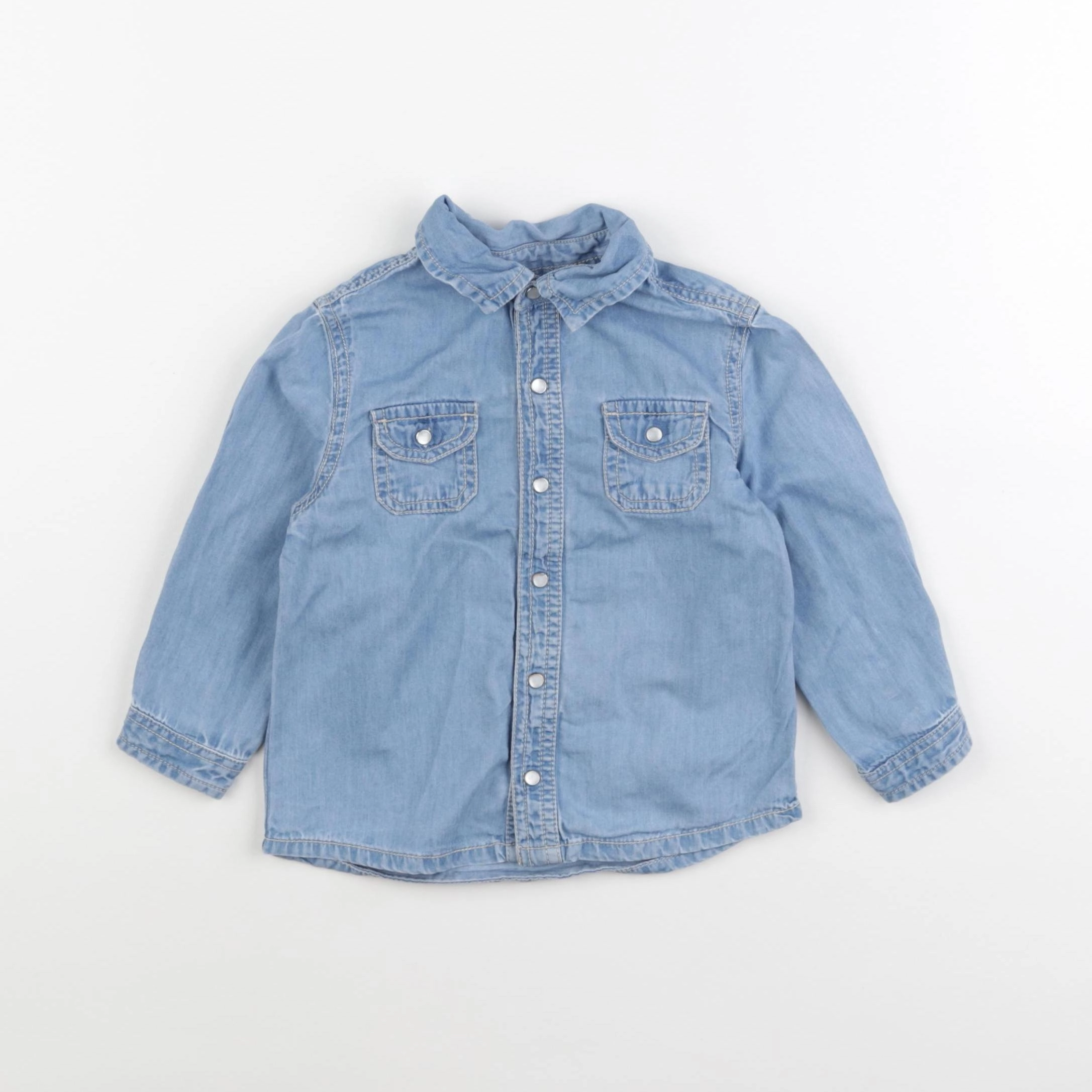 Boutchou - chemise bleu - 18 mois