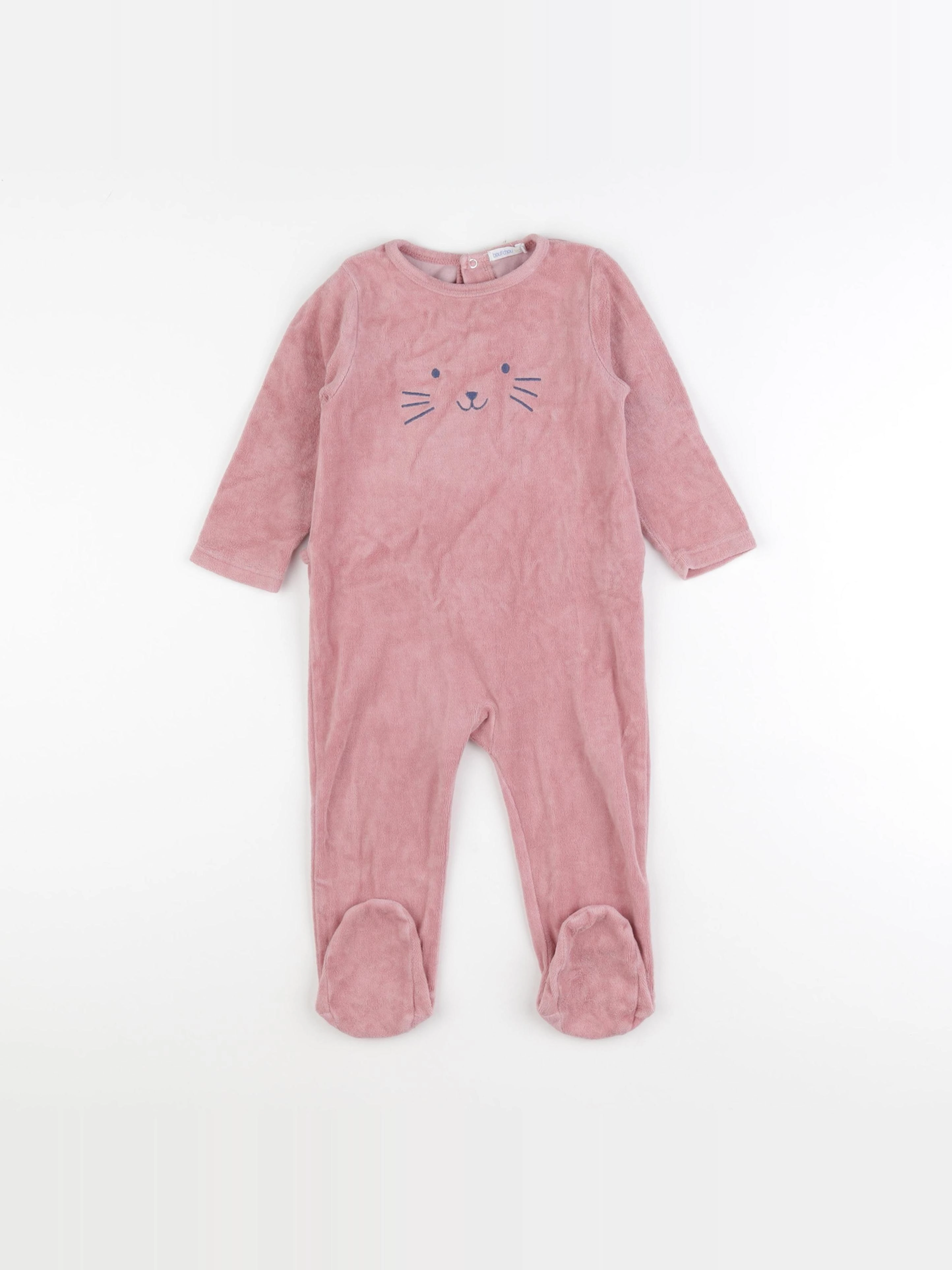 Boutchou - pyjama velours rose - 18 mois