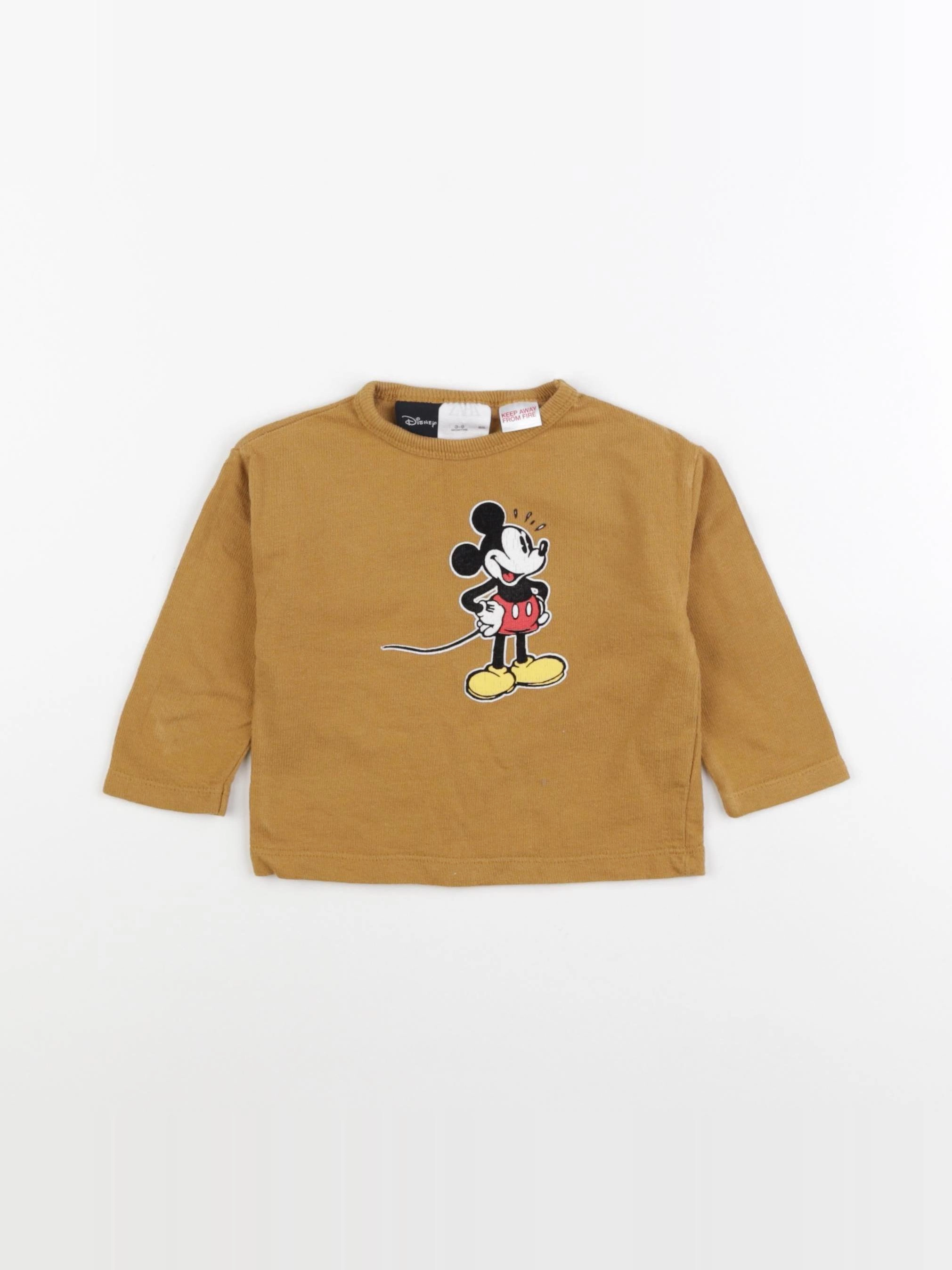 Zara - tee-shirt jaune - 3/6 mois