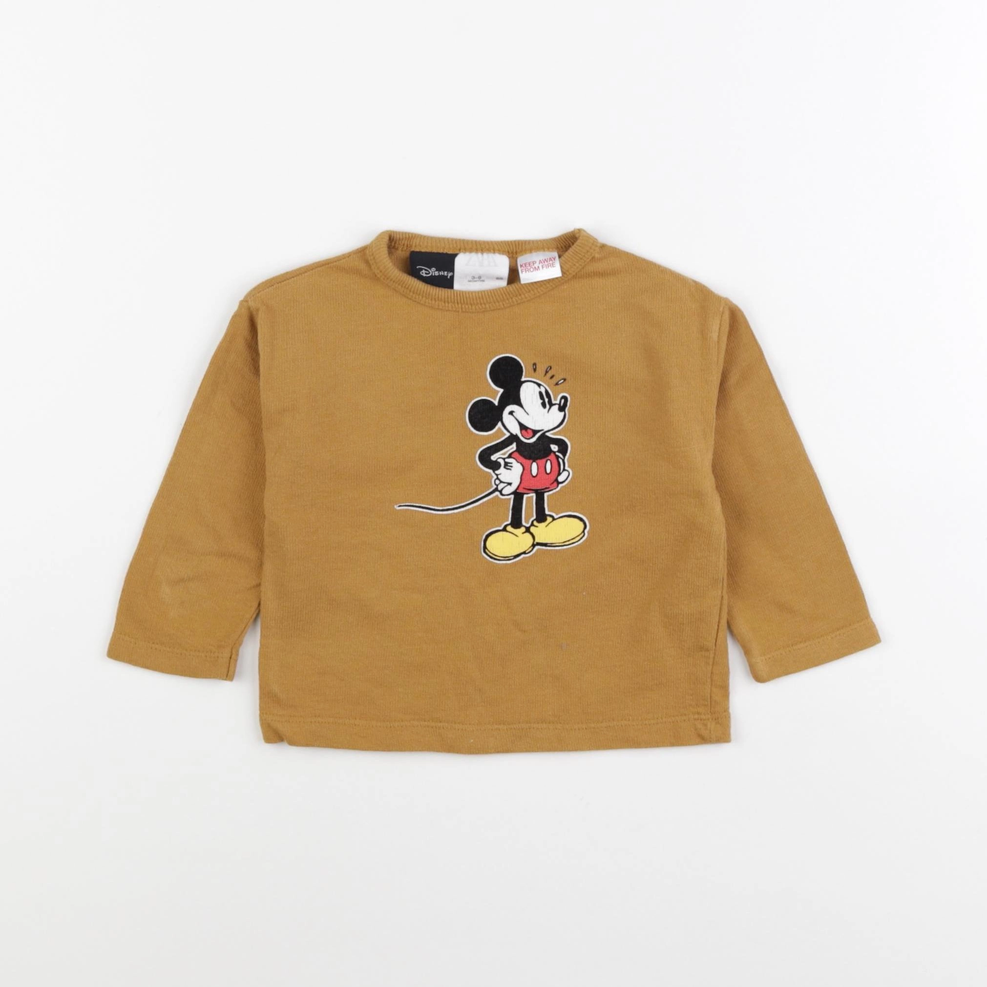 Zara - tee-shirt jaune - 3/6 mois