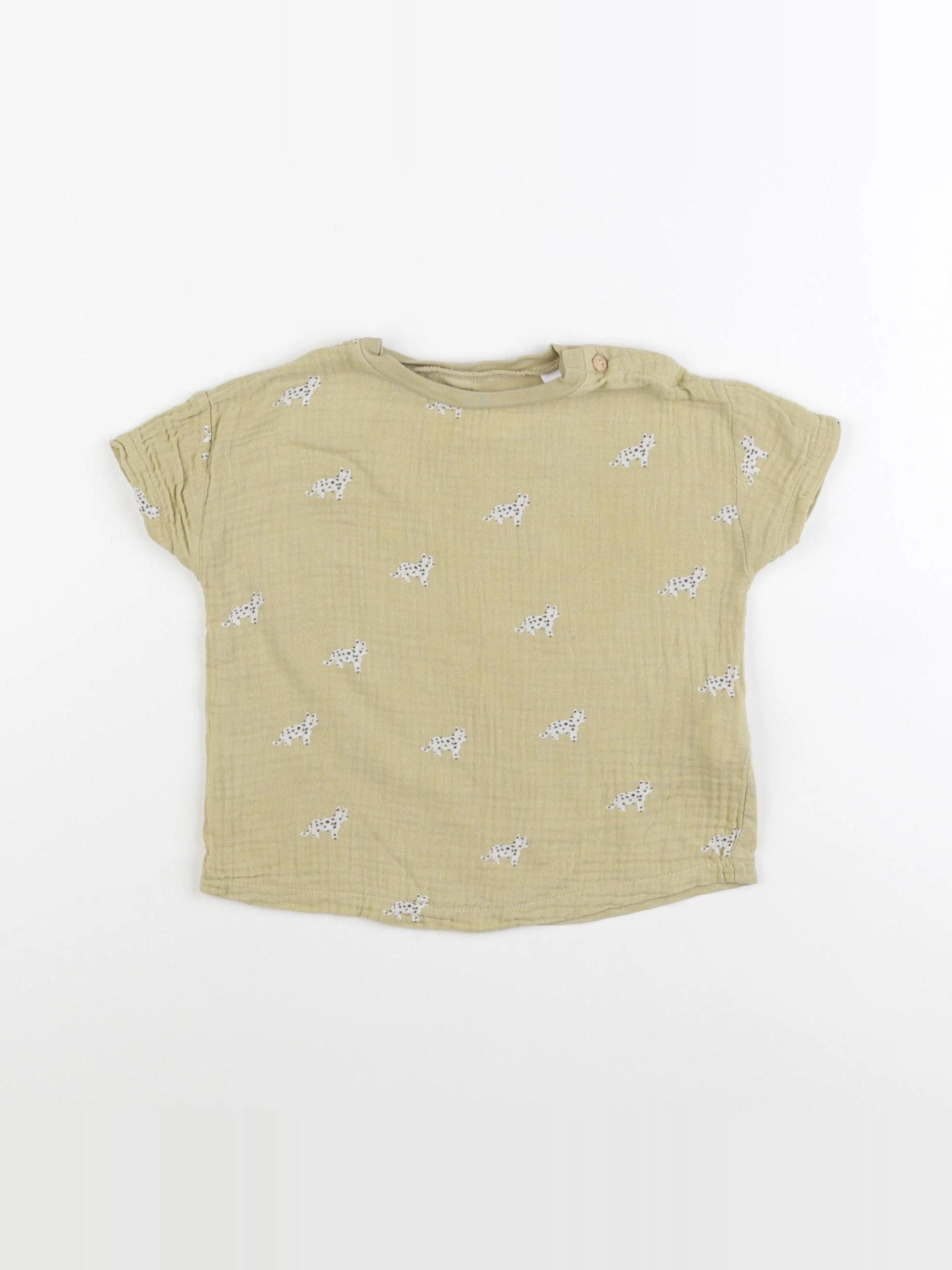 Zara - tee-shirt jaune - 9/12 mois