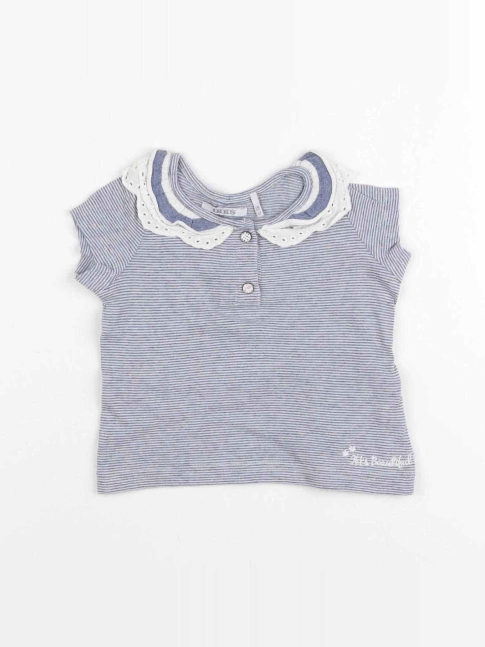 IKKS - tee-shirt bleu - 6 mois