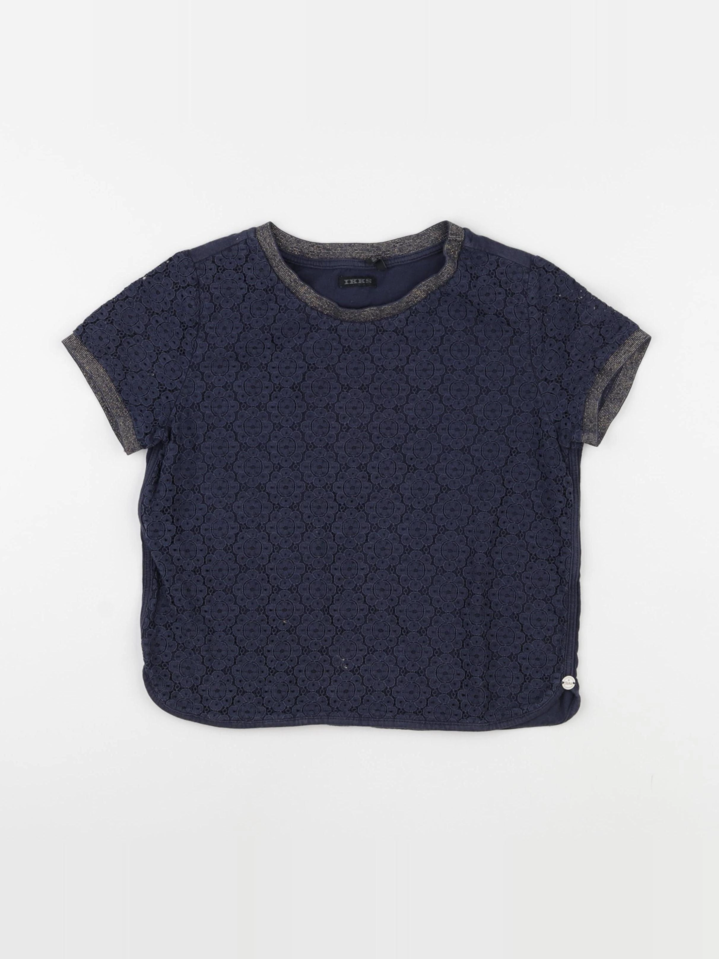 IKKS - tee-shirt bleu, or - 10 ans