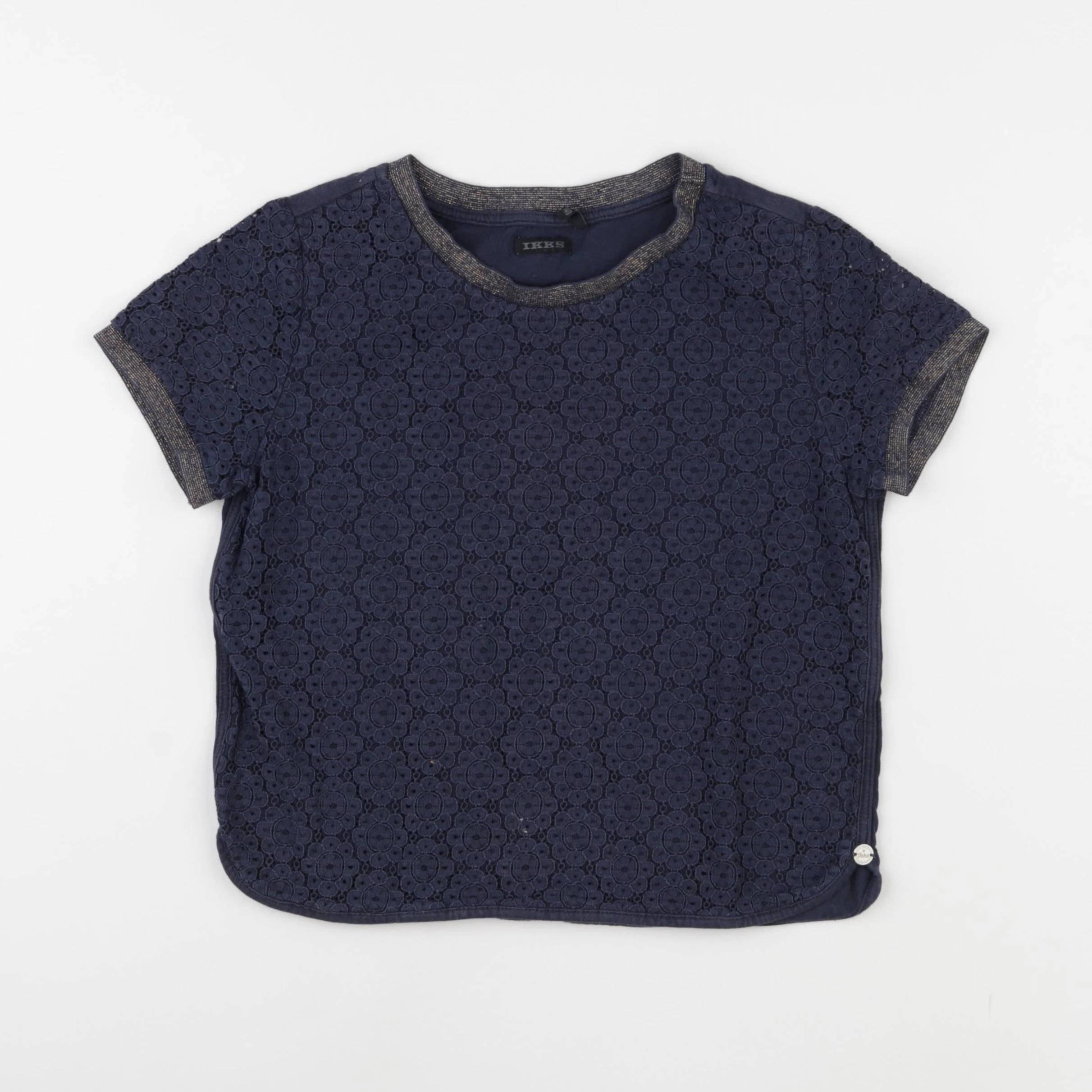 IKKS - tee-shirt bleu, or - 10 ans