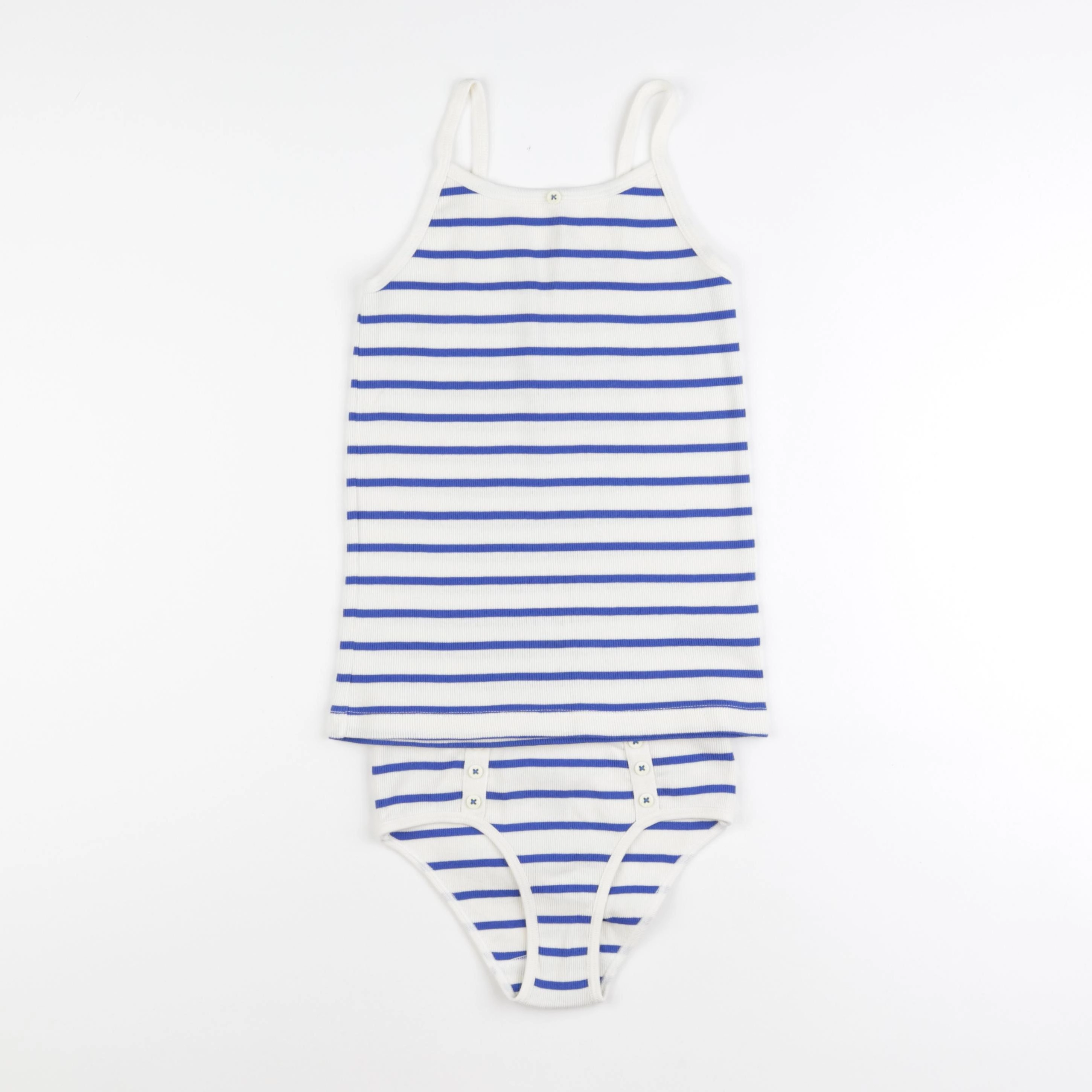 Petit Bateau - pyjama coton beige, bleu - 12 ans