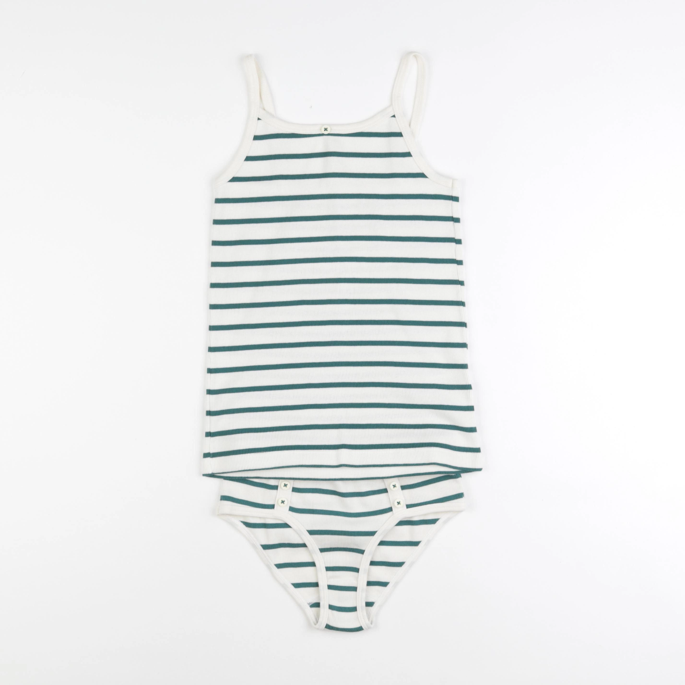 Petit Bateau - pyjama coton beige, vert - 12 ans