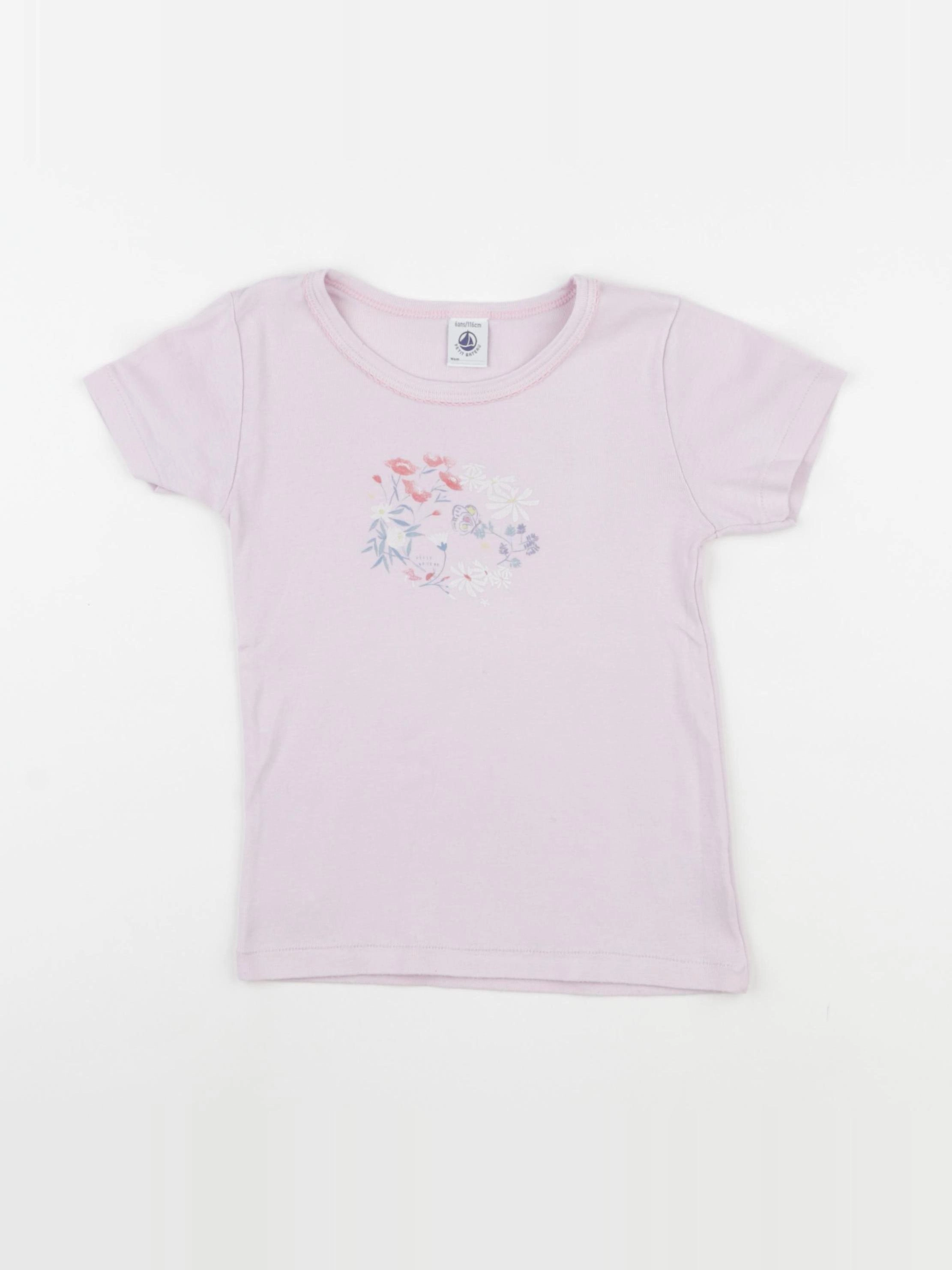 Petit Bateau - maillot de corps rose - 6 ans