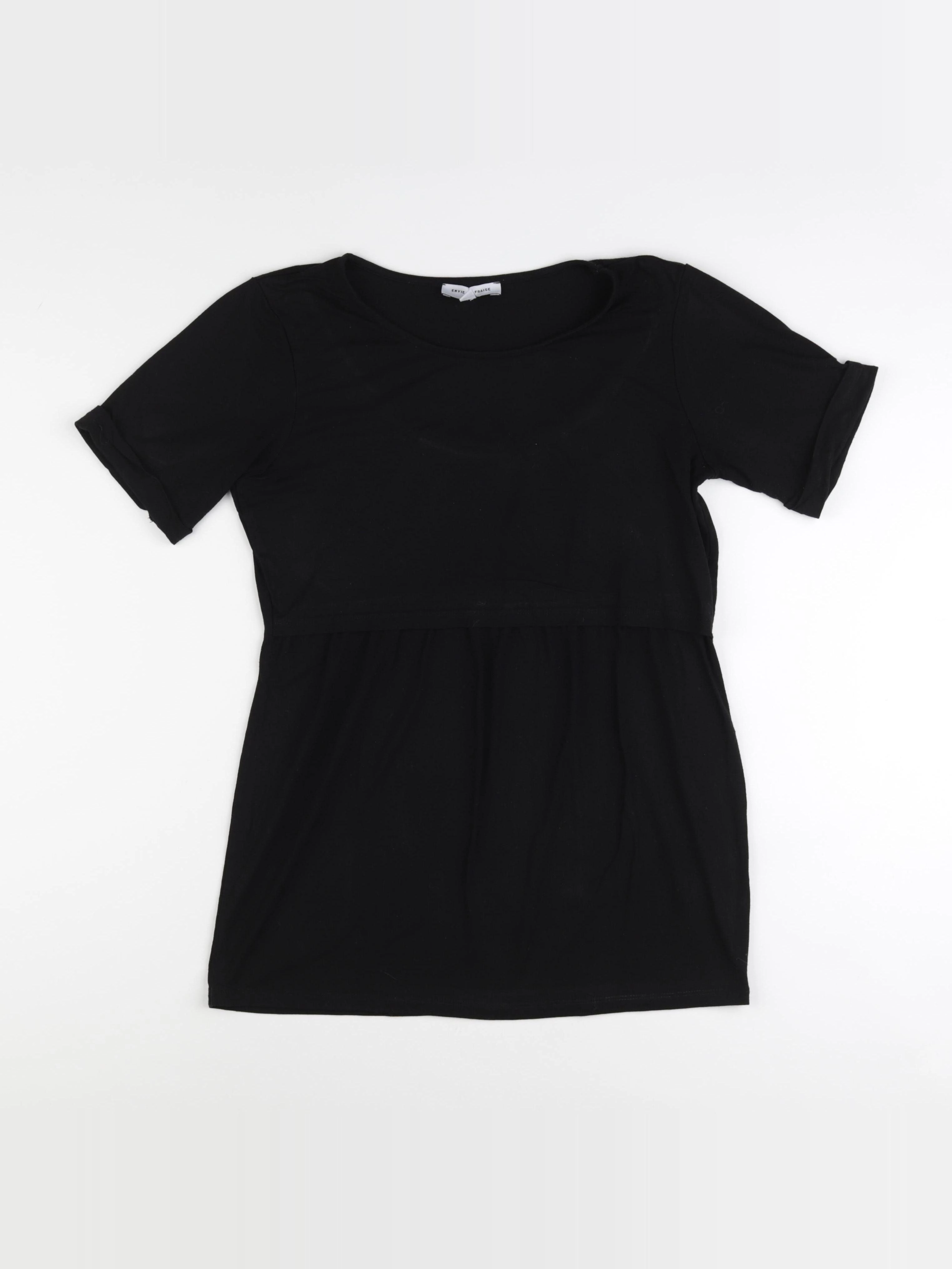 Envie de fraise - tee-shirt grossesse noir - 38 à 40
