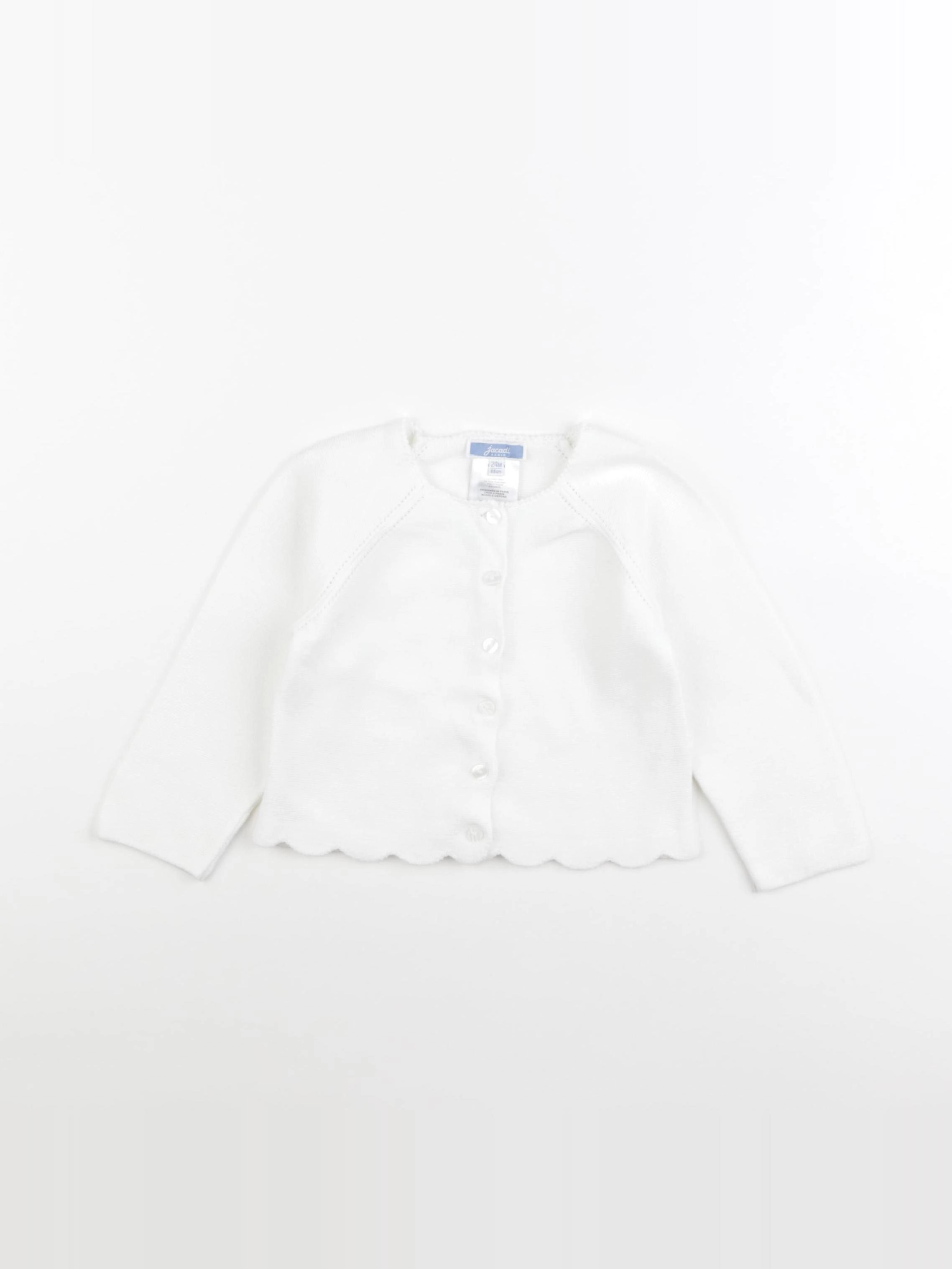 Jacadi - gilet blanc - 24 mois