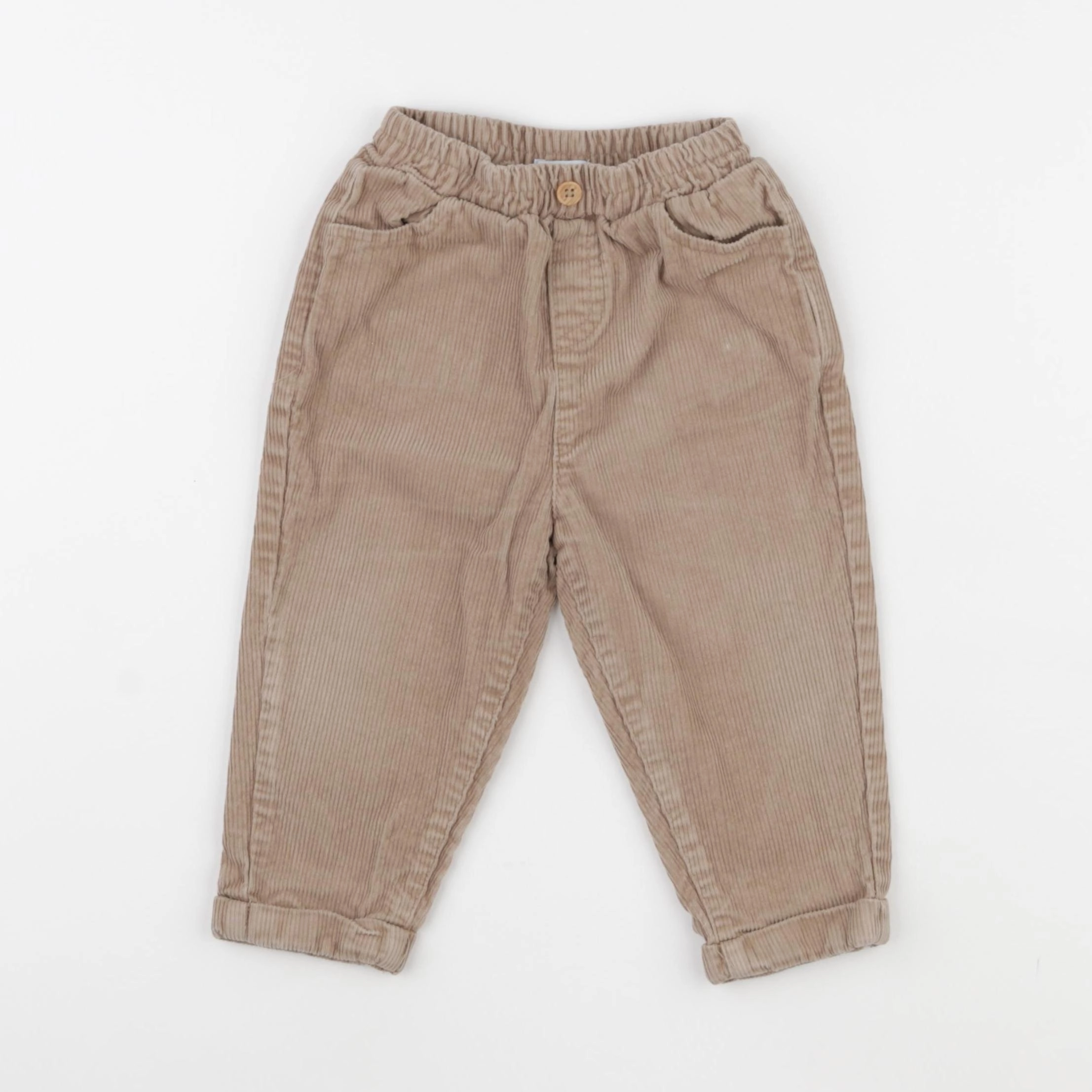Vertbaudet - pantalon beige - 18 mois