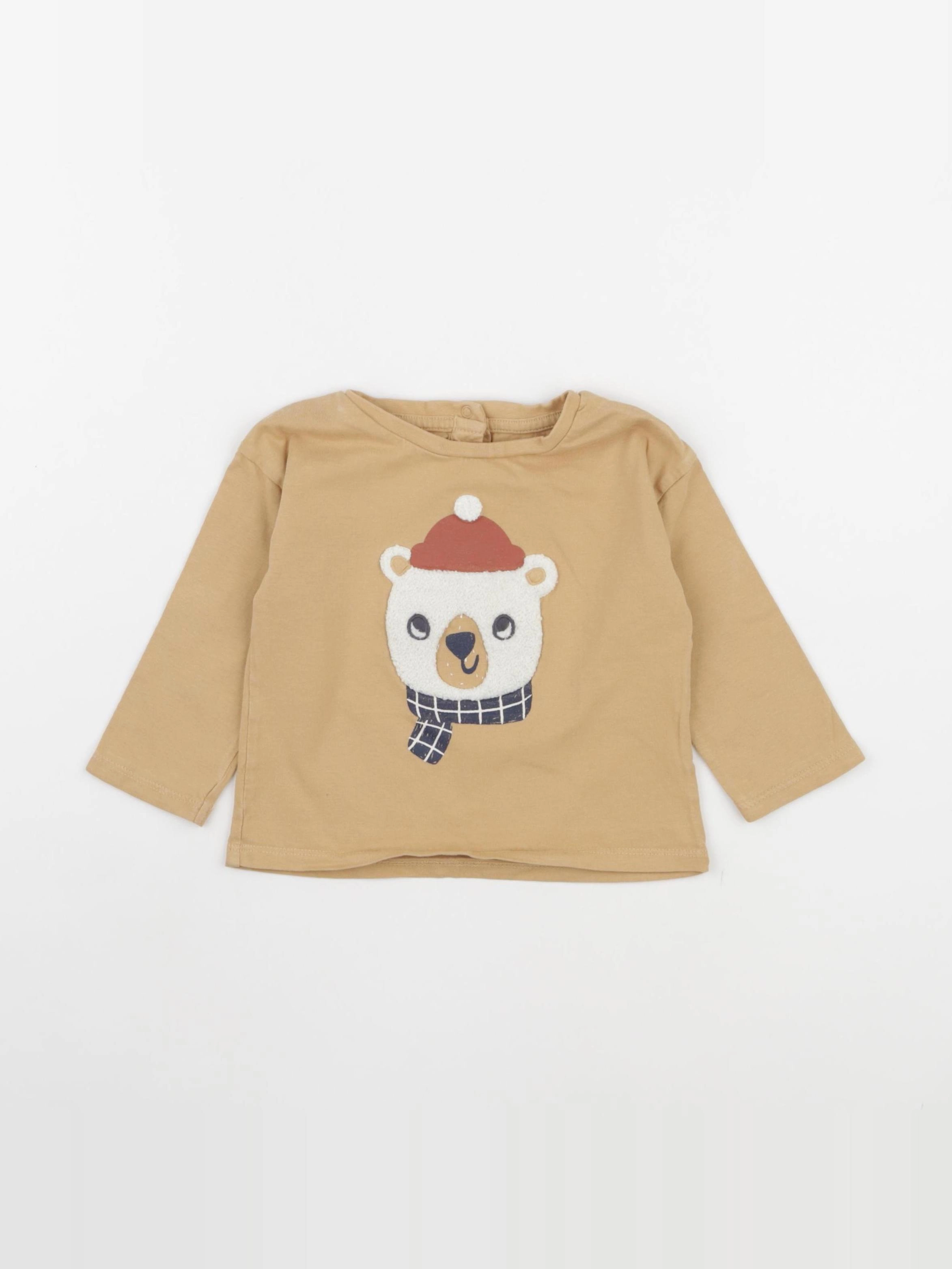 Vertbaudet - tee-shirt beige - 18 mois