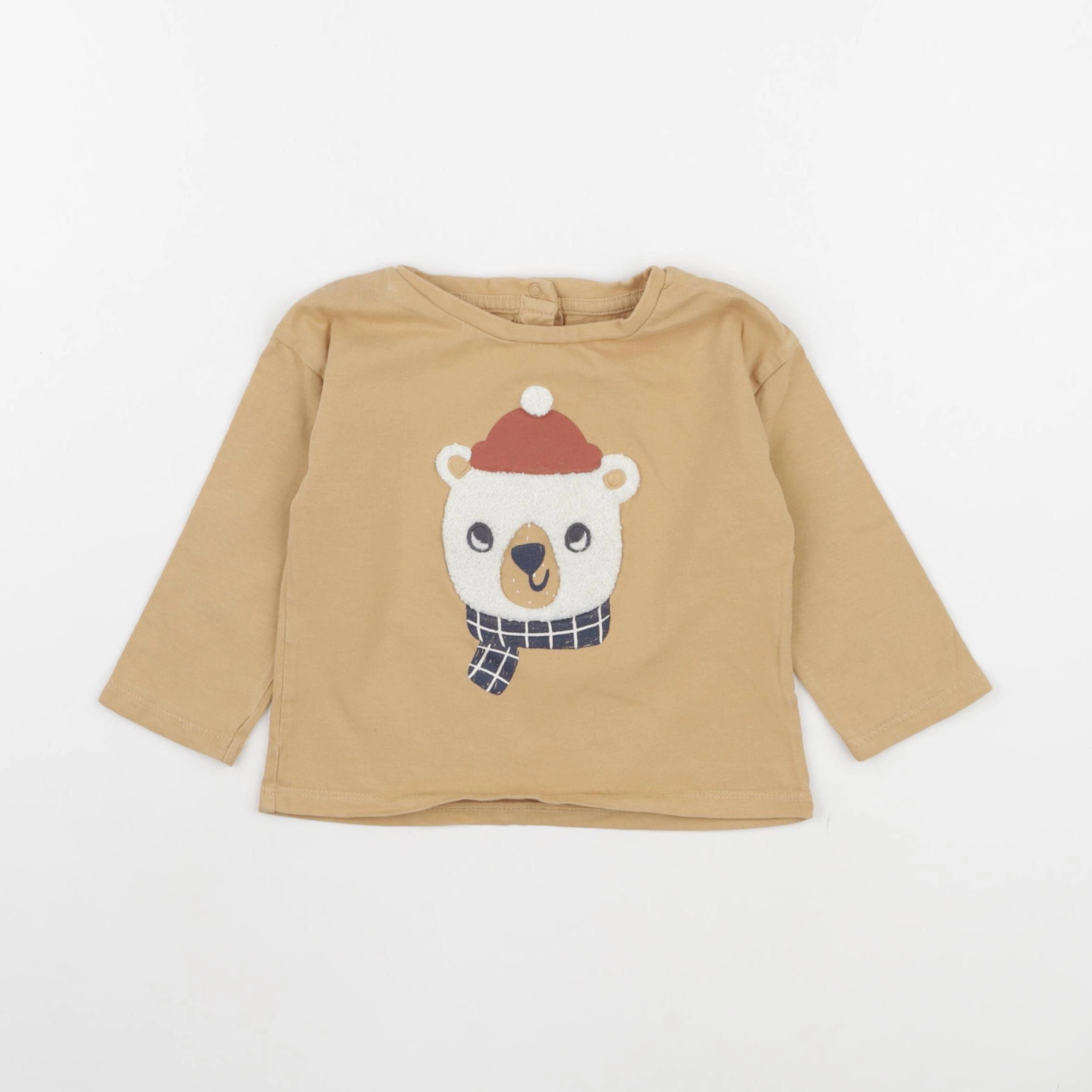 Vertbaudet - tee-shirt beige - 18 mois