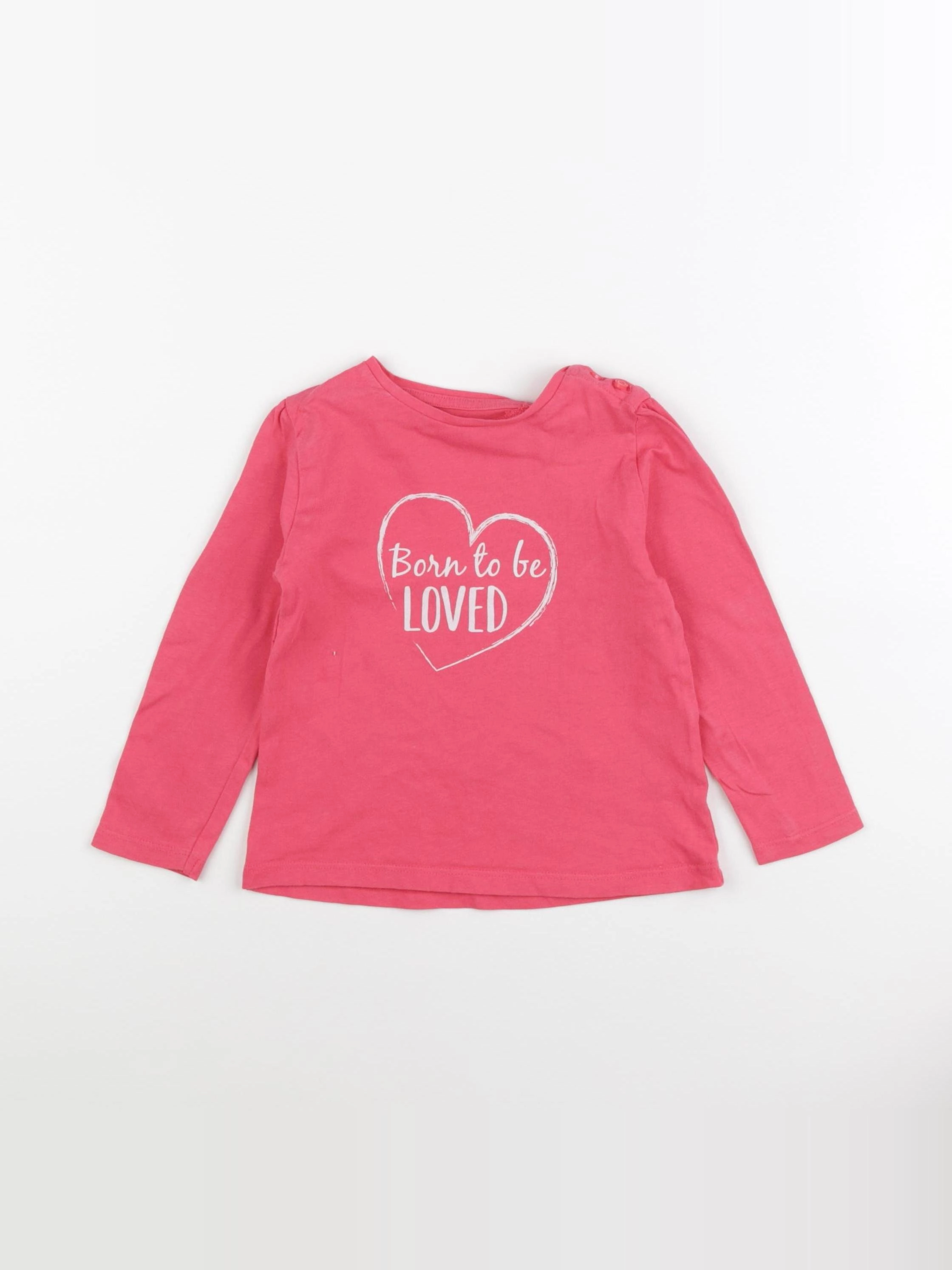 Vertbaudet - tee-shirt rose - 2 ans