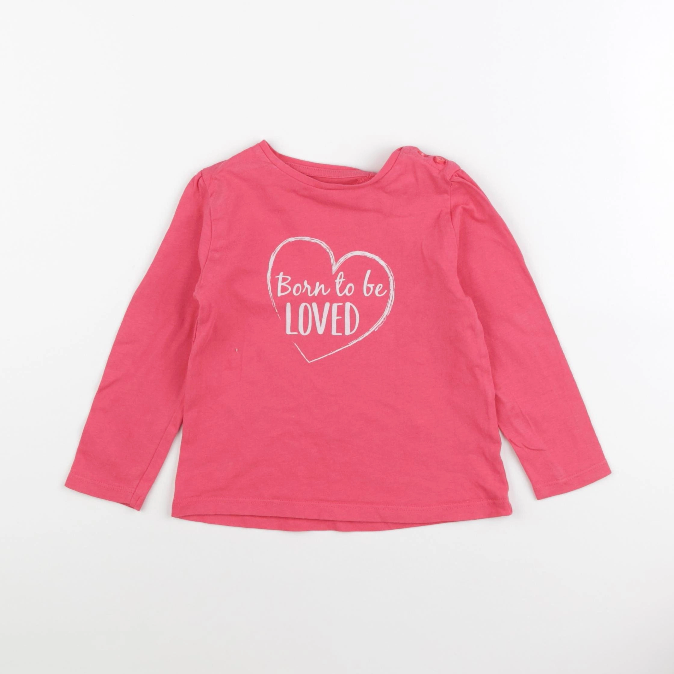 Vertbaudet - tee-shirt rose - 2 ans