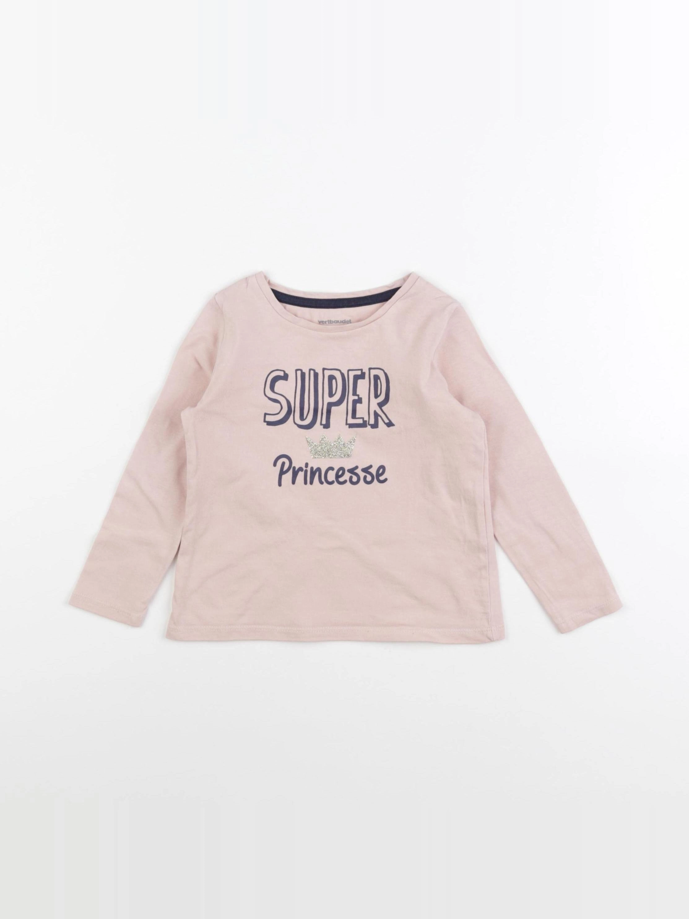 Vertbaudet - tee-shirt rose - 2 ans