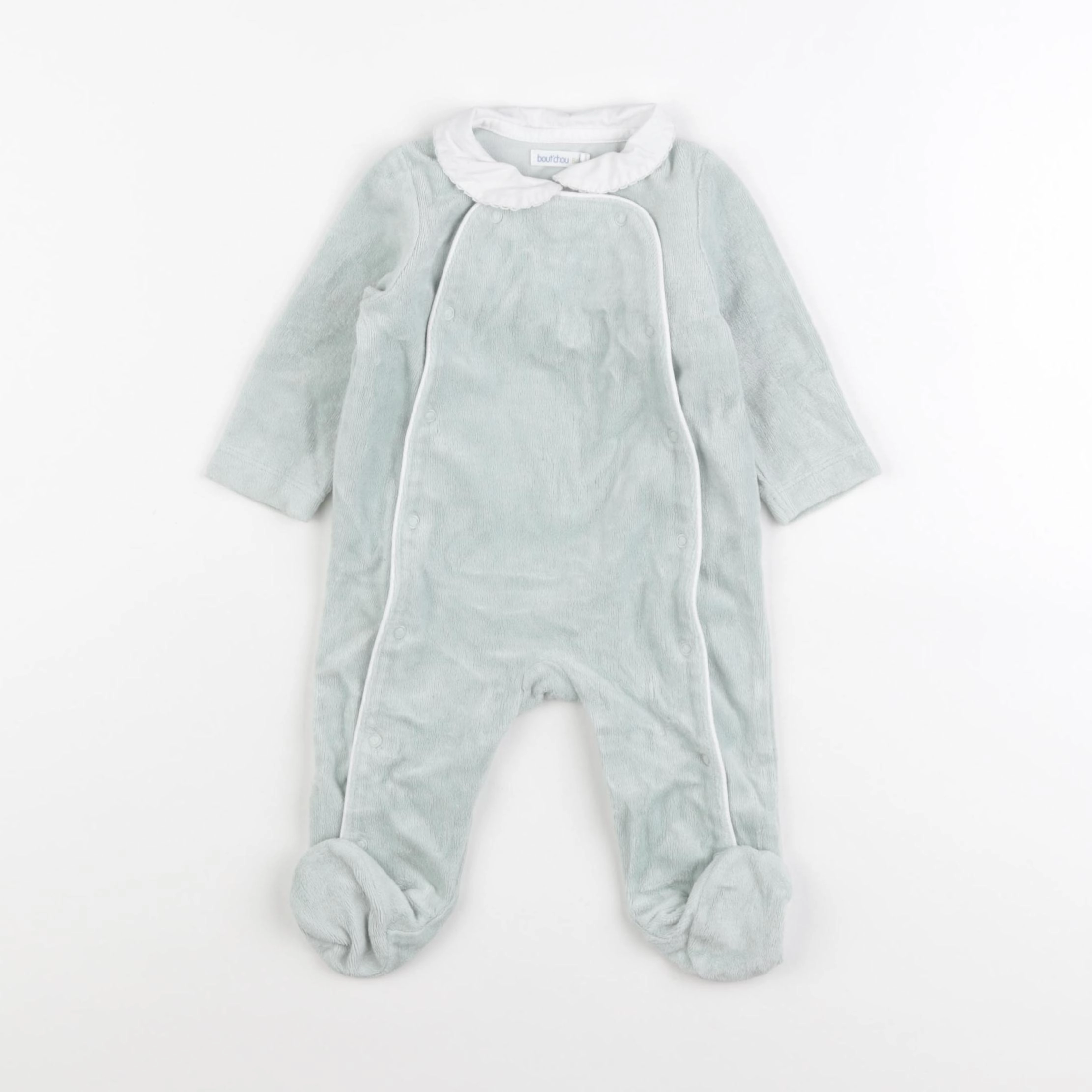 Boutchou - pyjama velours vert - 3 mois