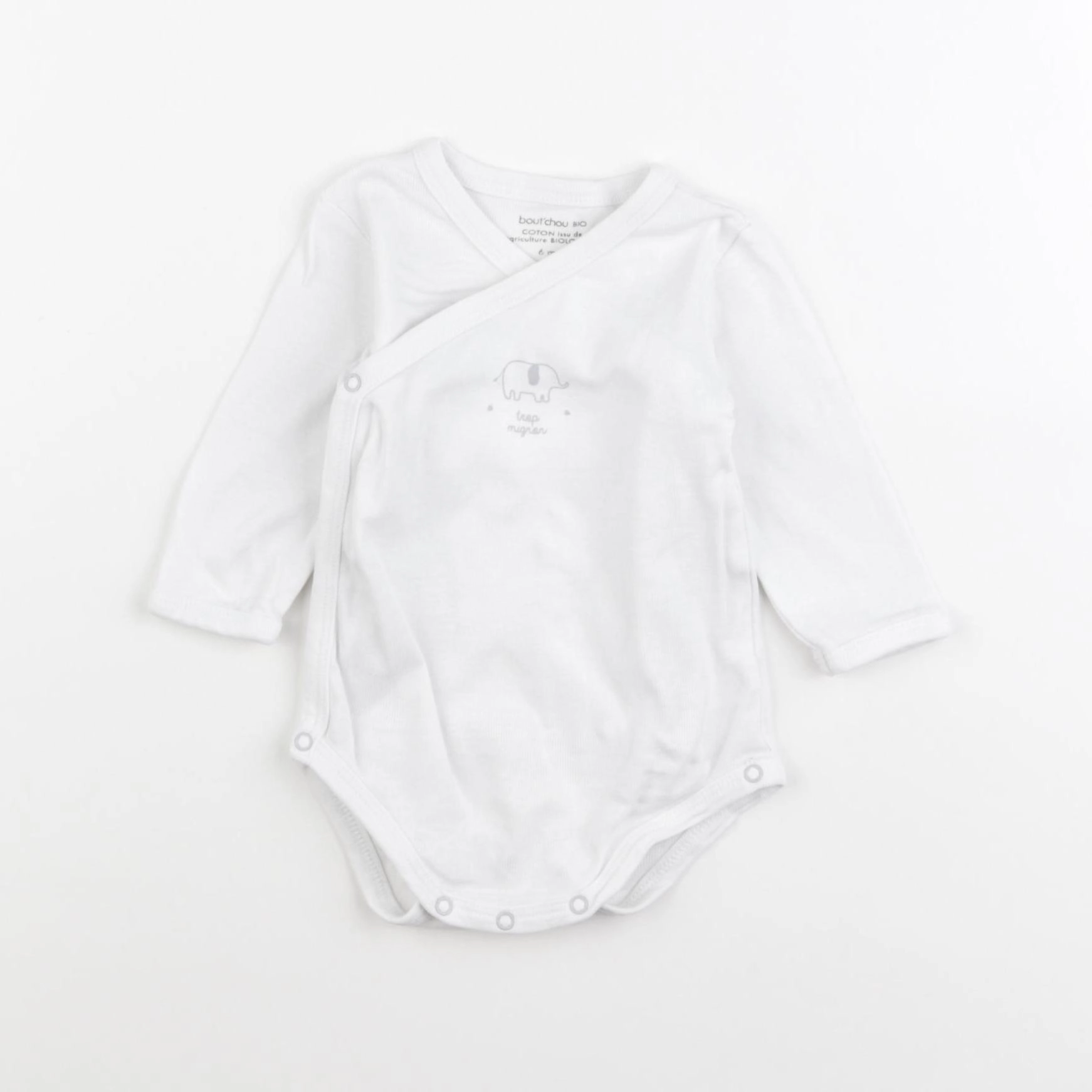 Boutchou - body blanc - 6 mois